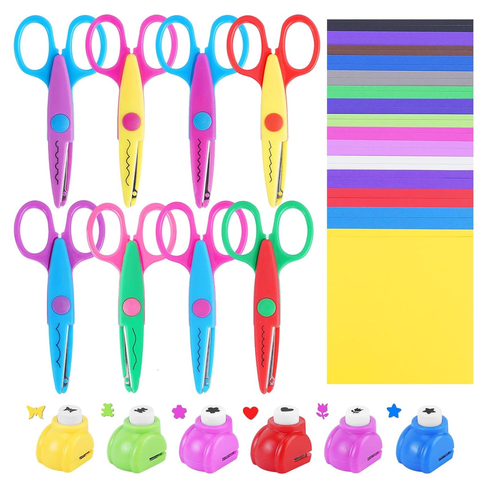 Set de Manualidades UCEC: 8 Tijeras, 6 Perforadoras y 30 Hojas