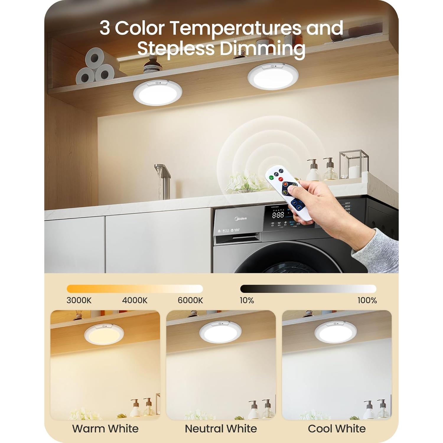 Luz de Techo Inalámbrica GOEBLESON con Sensor de Movimiento LED