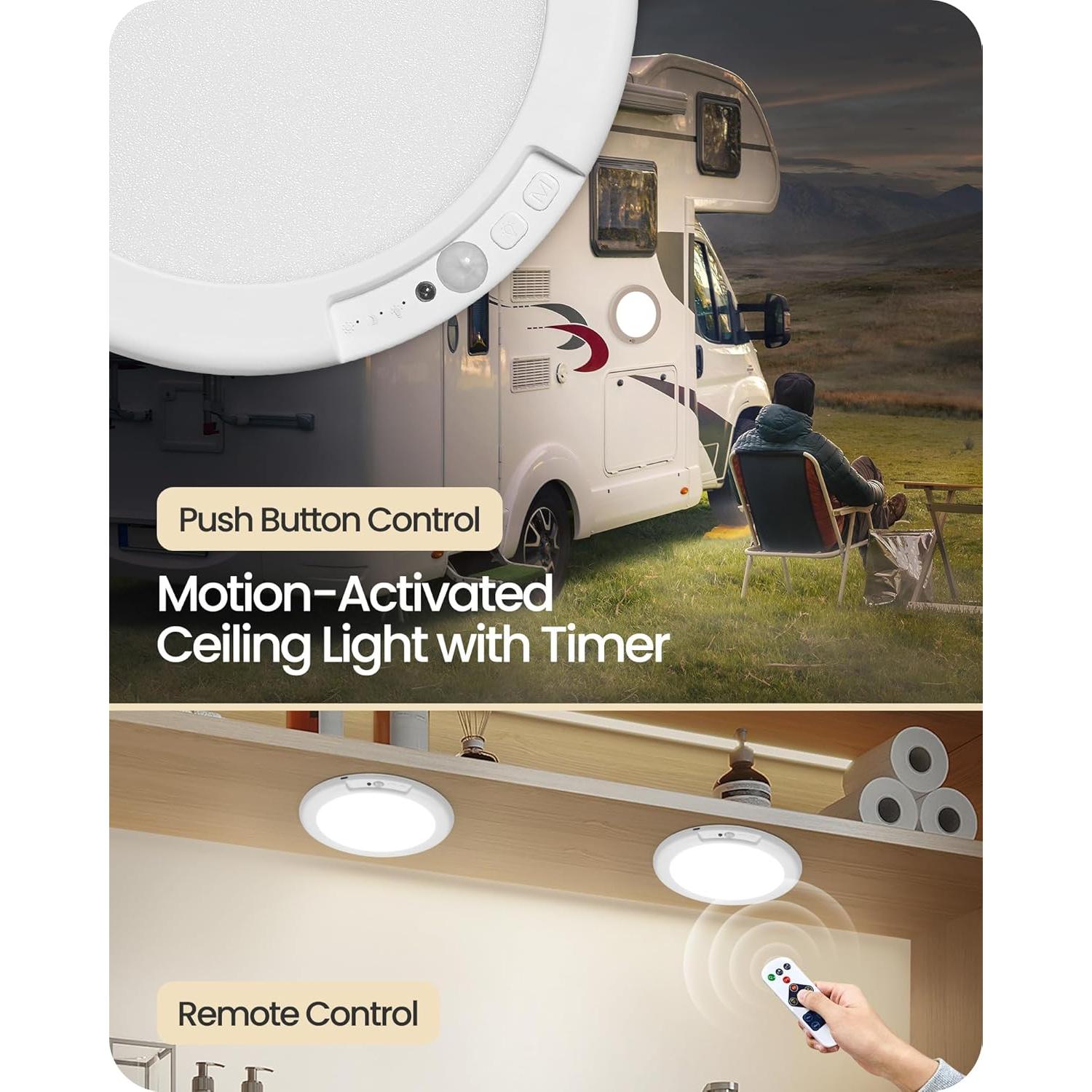 Luz de Techo Inalámbrica GOEBLESON con Sensor de Movimiento LED