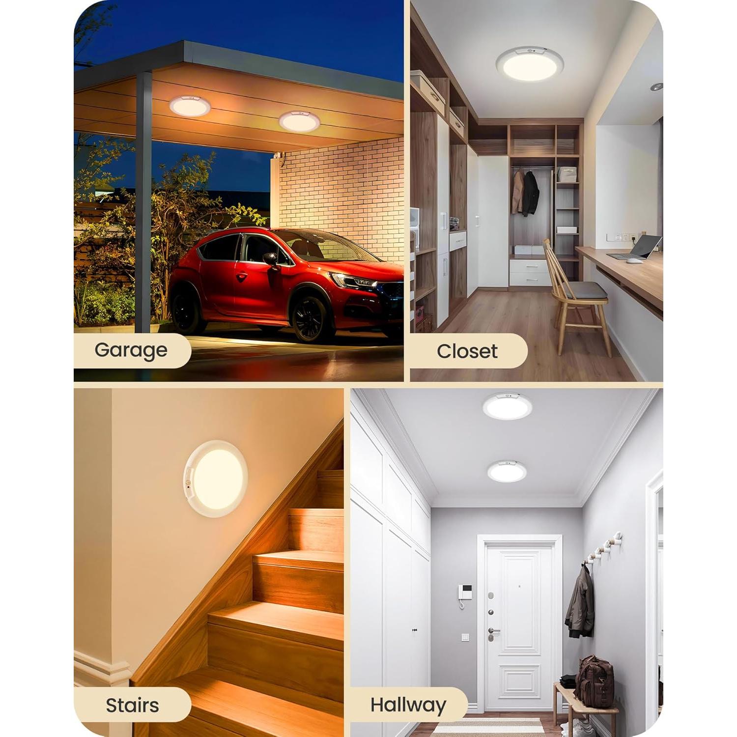 Luz de Techo Inalámbrica GOEBLESON con Sensor de Movimiento LED