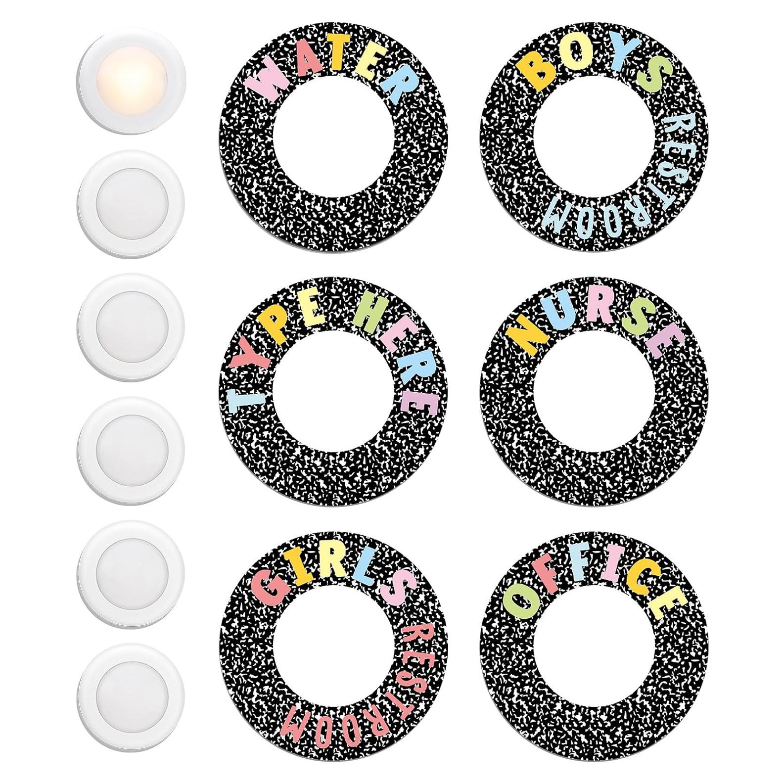 Pases Escolares Magnéticos Glooglitter con Luces de Empuje