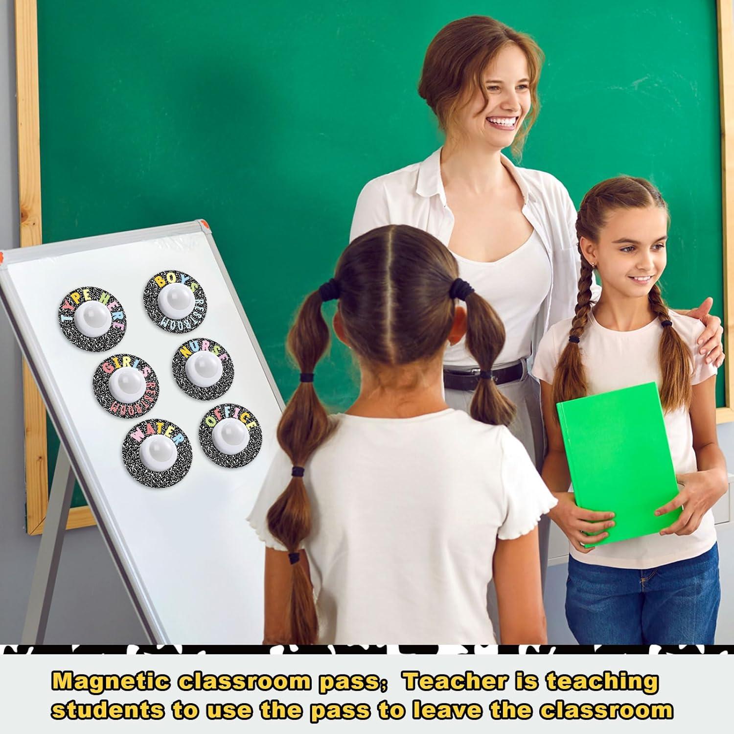 Pases Escolares Magnéticos Glooglitter con Luces de Empuje