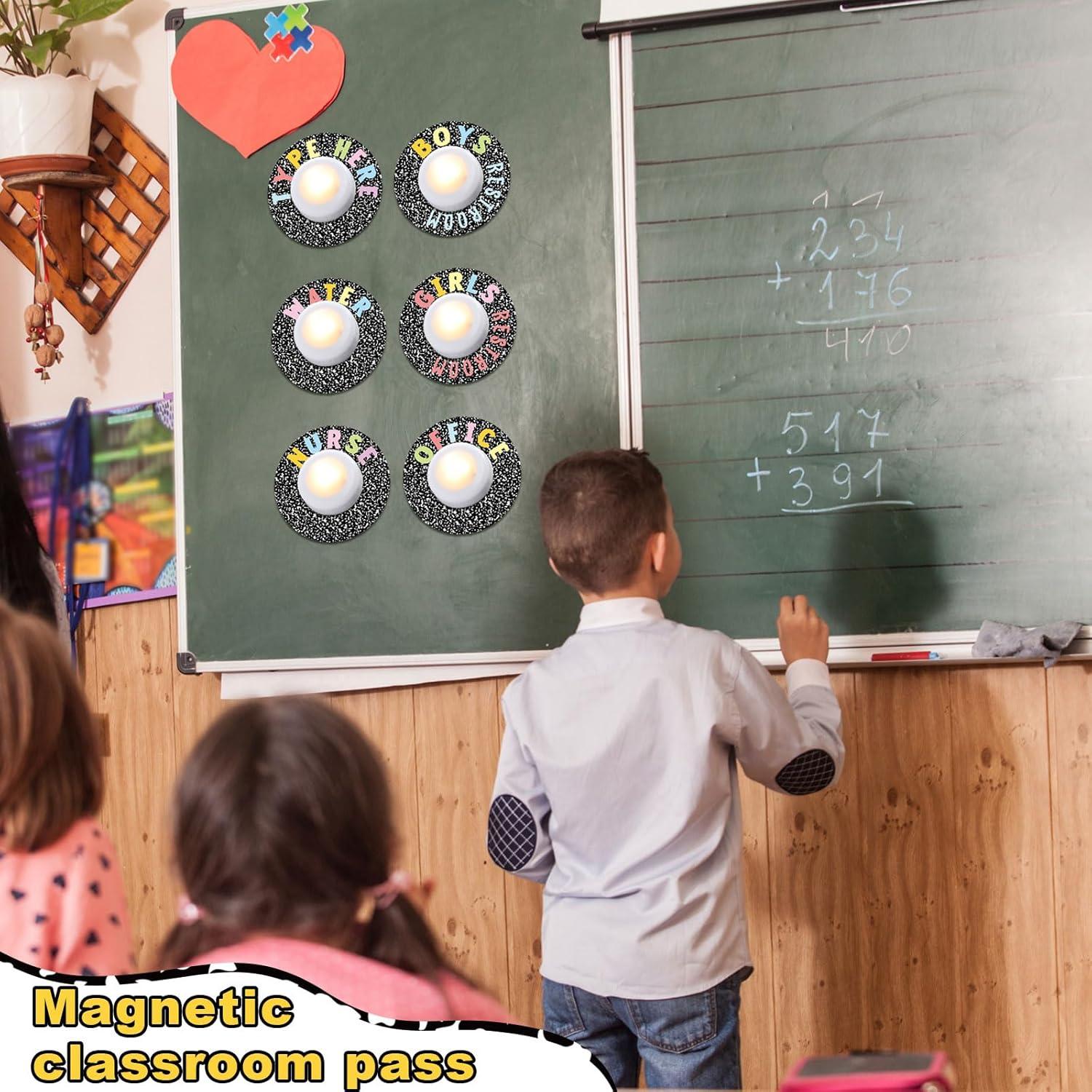 Pases Escolares Magnéticos Glooglitter con Luces de Empuje