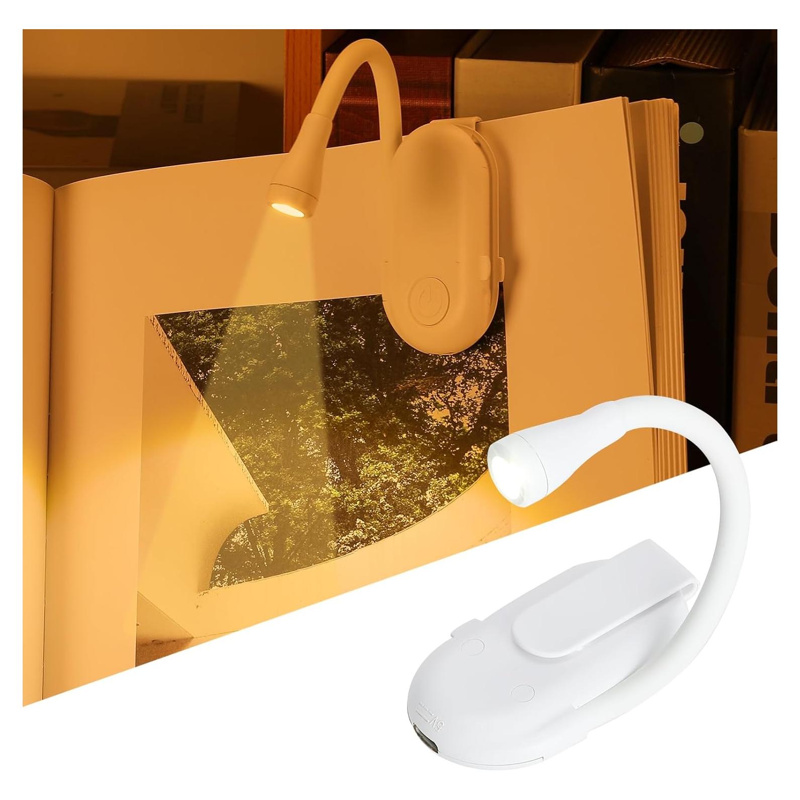 Lámpara de lectura ZKLILI blanca recargable USB 3 colores