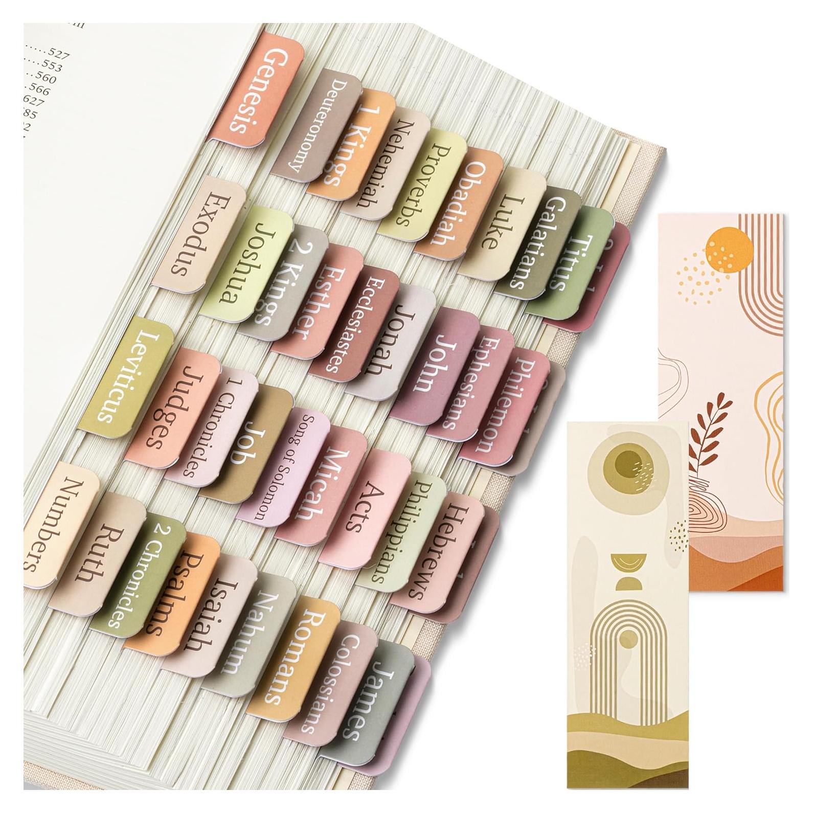 Etiquetas de Biblia Mr. Pen 75 Piezas Tema Boho con 2 Marcadores