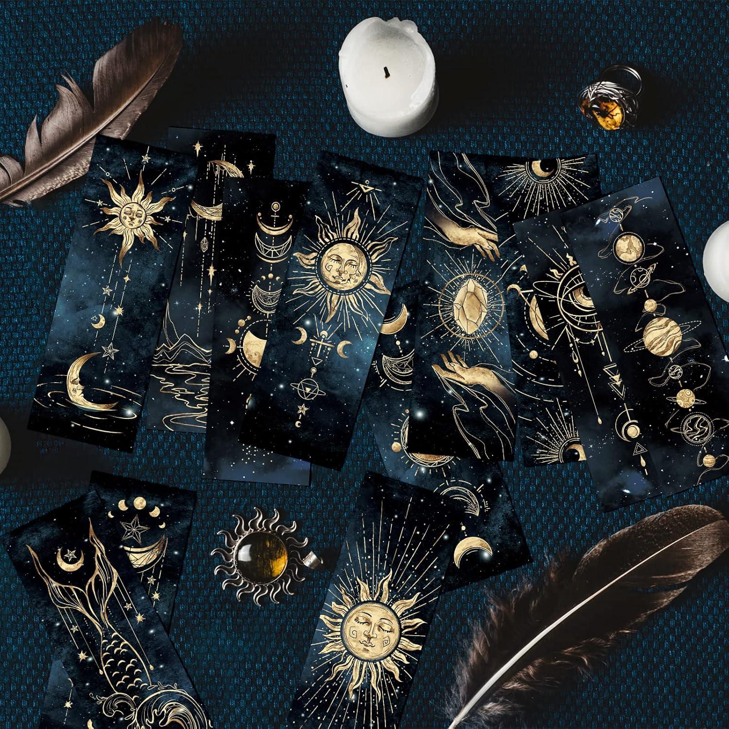 12 Marcadores de Libros Cielo Nocturno Anseal 5x15 cm