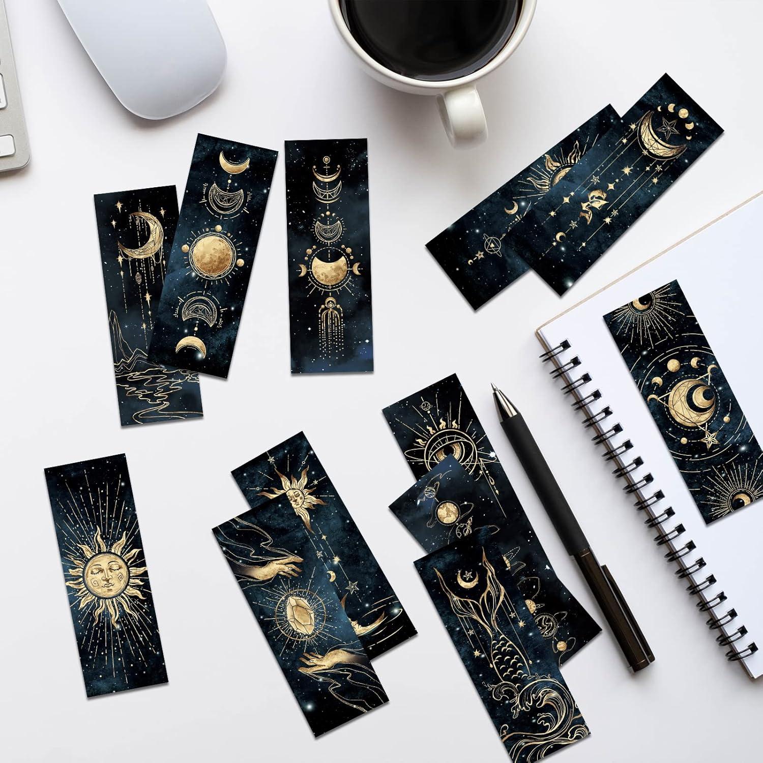 12 Marcadores de Libros Cielo Nocturno Anseal 5x15 cm