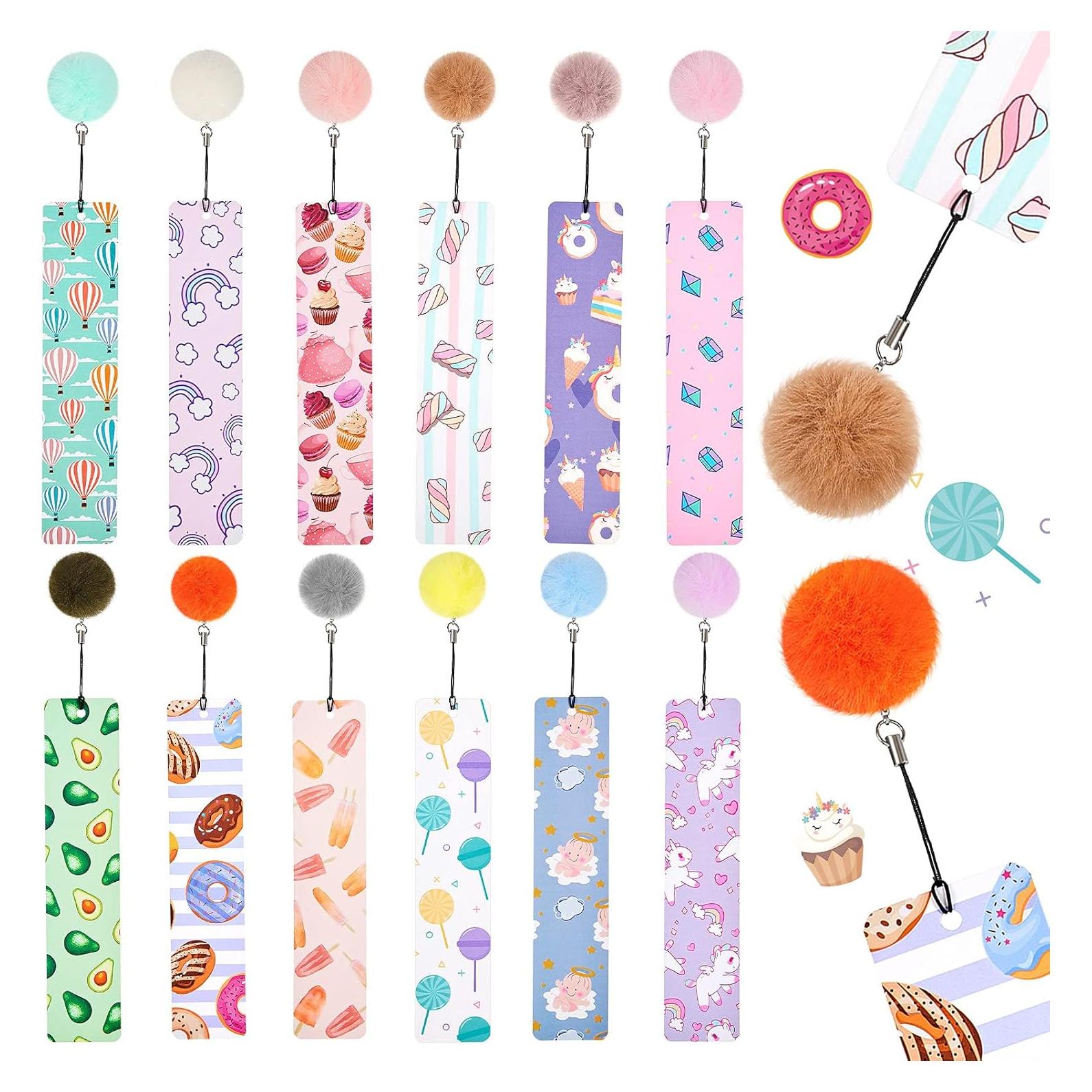 Marcadores Coloridos Outus con Pompones - 12 Pcs Lindo