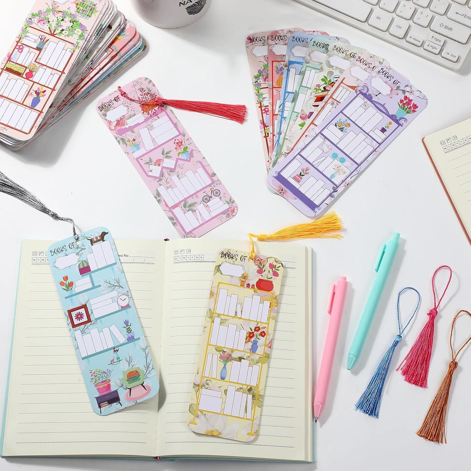 100 Marcadores de Libros Spakon con Borlas Multicolor 18x6.5cm