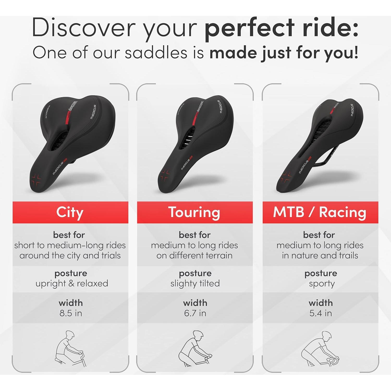 Sillín de Bicicleta Wittkop Unisex Impermeable 25.4x21.6cm