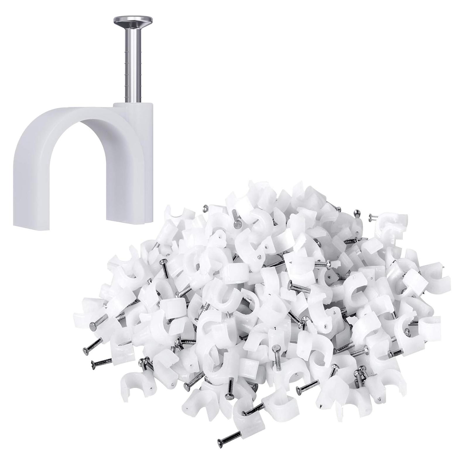 Paquete de 200 Clips de Cable Darller con Clavos 7mm para Ethernet
