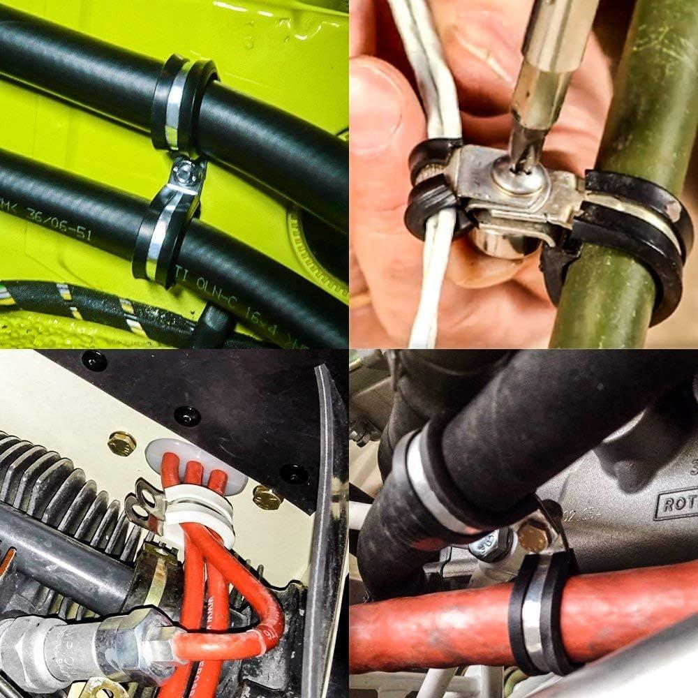 LOKMAN 20 Abrazaderas de Cable Acero Inoxidable 6.35 mm