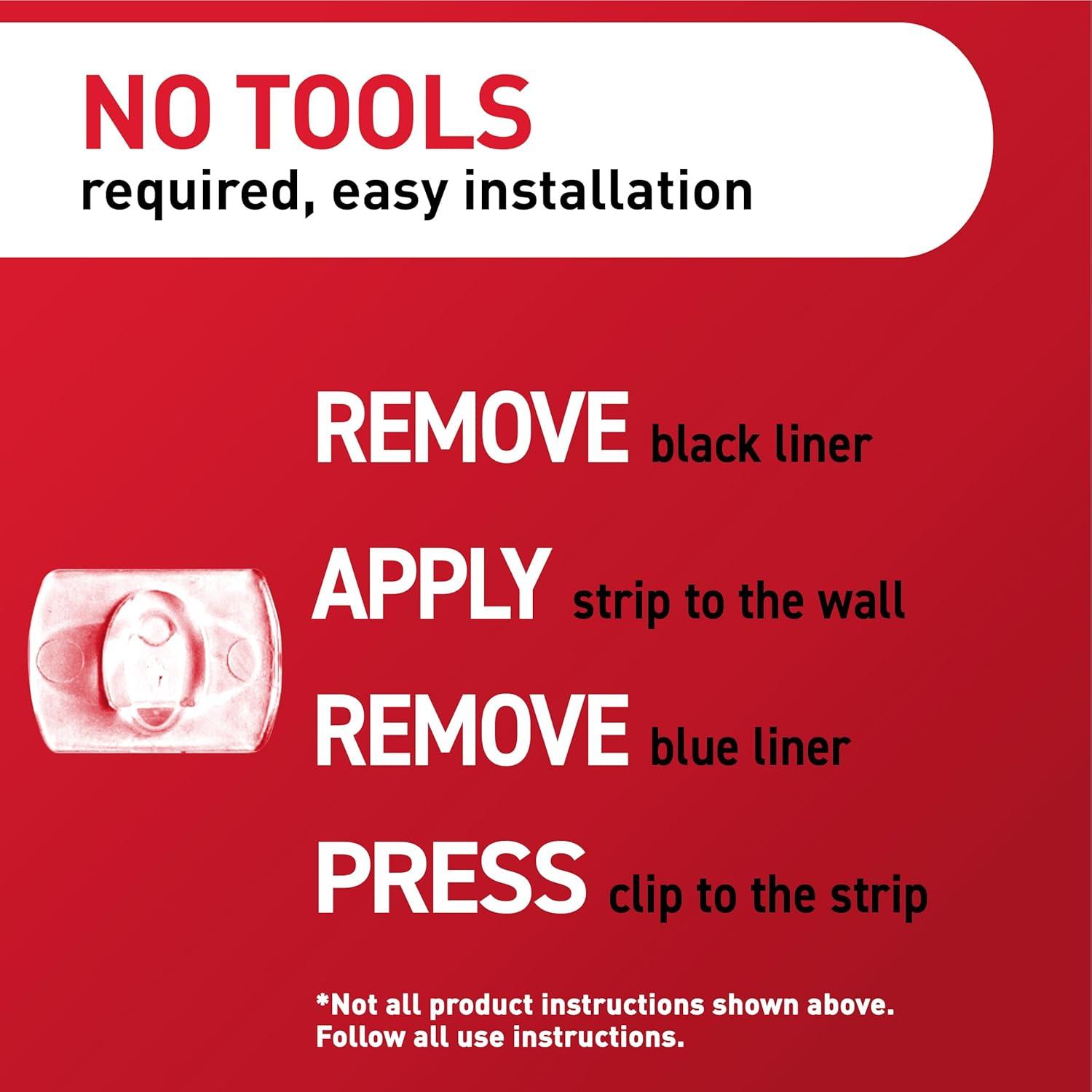 Clips de Luz Mini Command 45 Piezas Transparentes para Interior