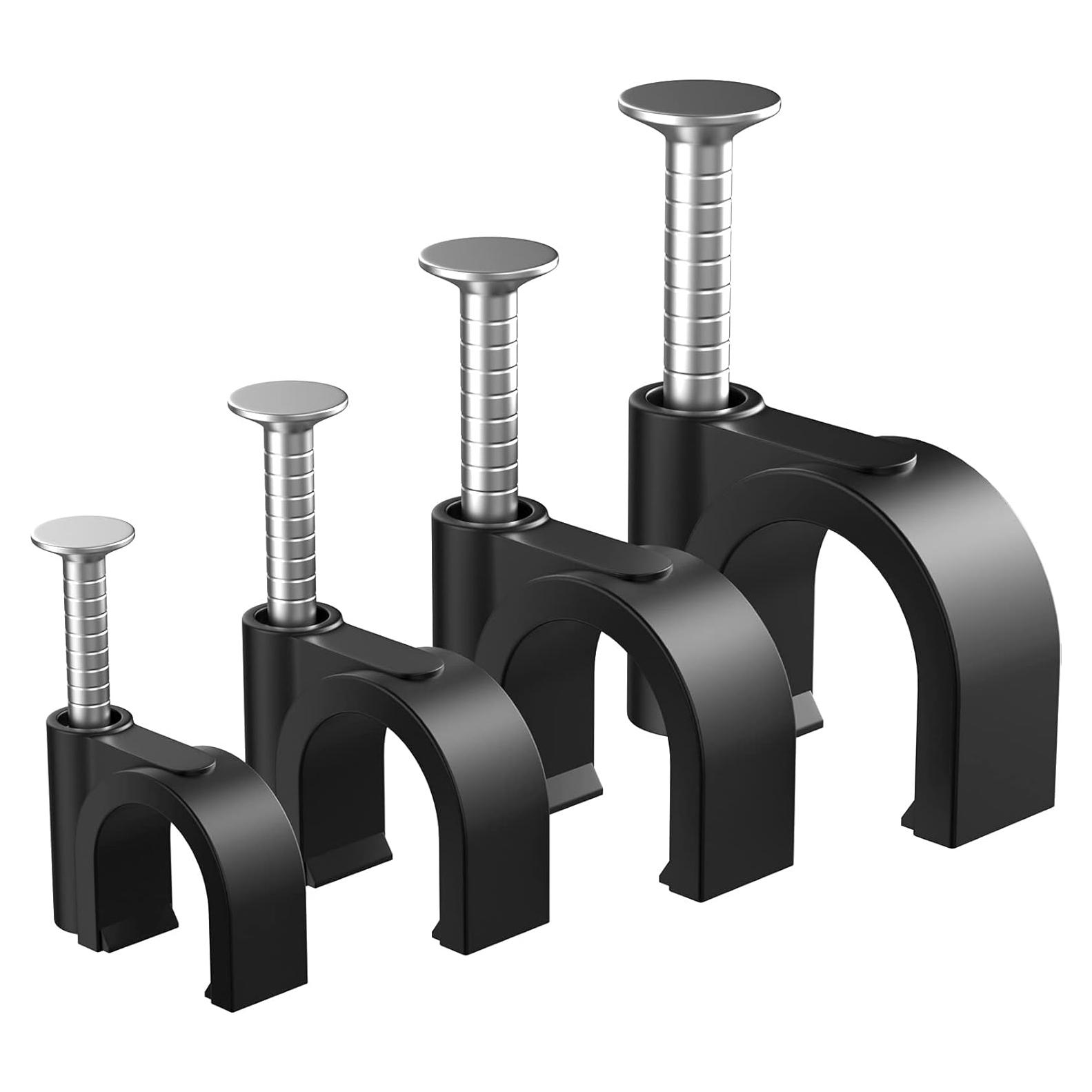 200 Clips de Cable Negros Easytle 4-10mm para Pared