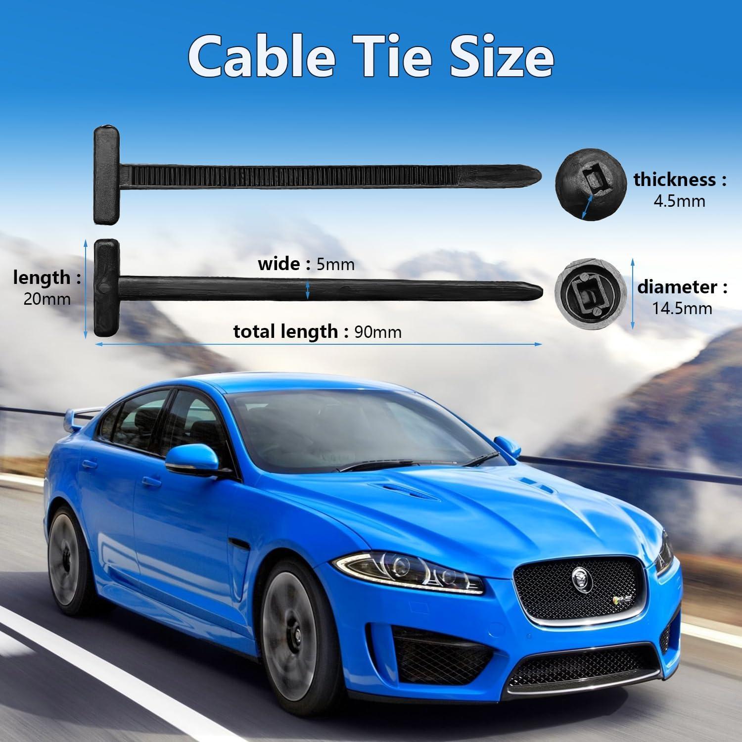 100 Hebillas de Correa de Cable Nylon Enterlent 9cm Automáticas