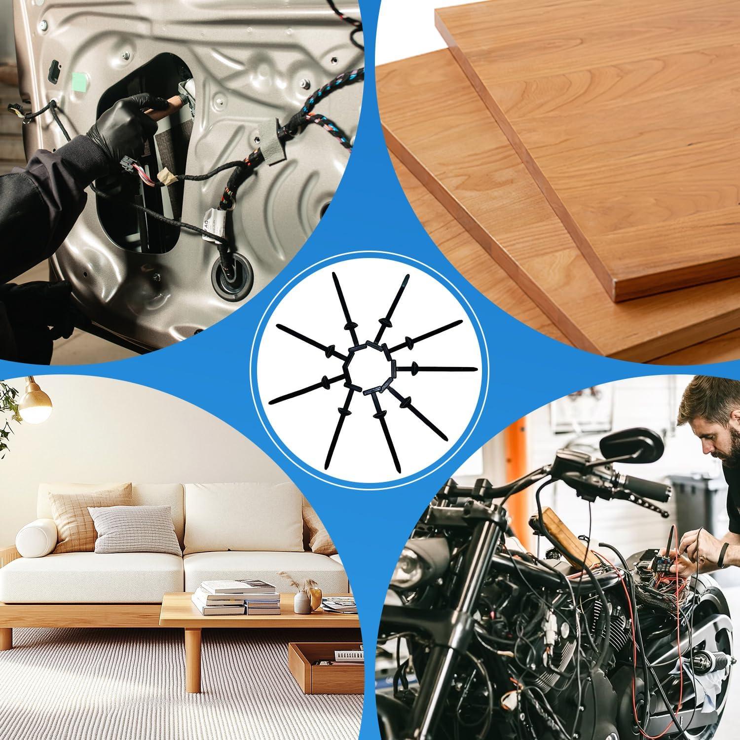 100 Hebillas de Correa de Cable Nylon Enterlent 9cm Automáticas