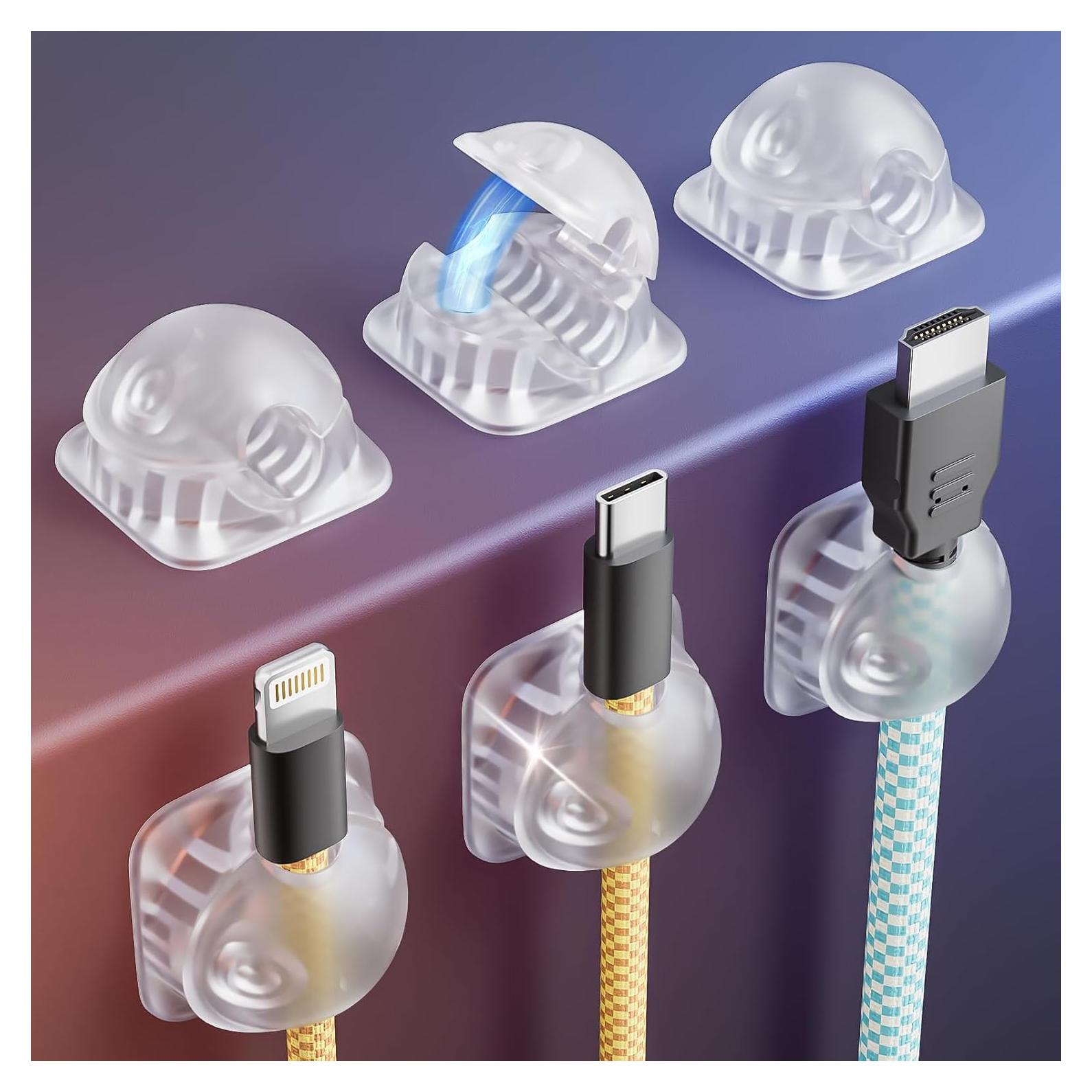 Organizador de Cables 6 Pack Smofish Clips Magnéticos Blanco