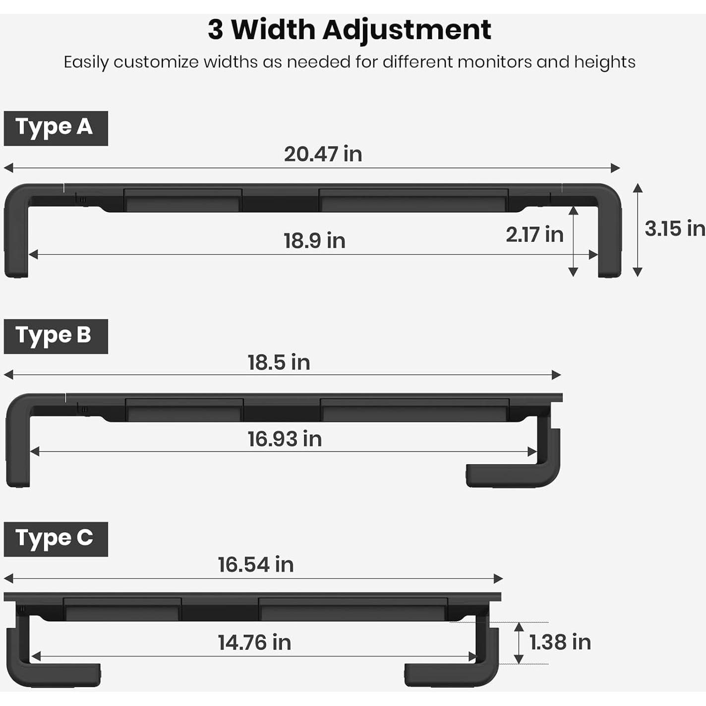 Soporte para Monitor Ergonómico Klearlook Ajustable Negro