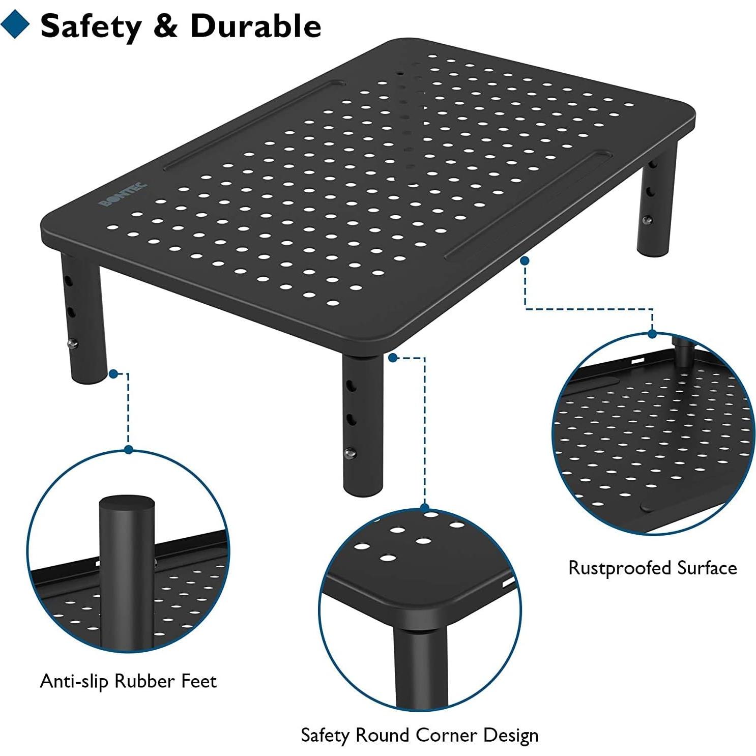 Soporte de Monitor Ergonómico BONTEC Ajustable 3 Alturas 19.96 kg