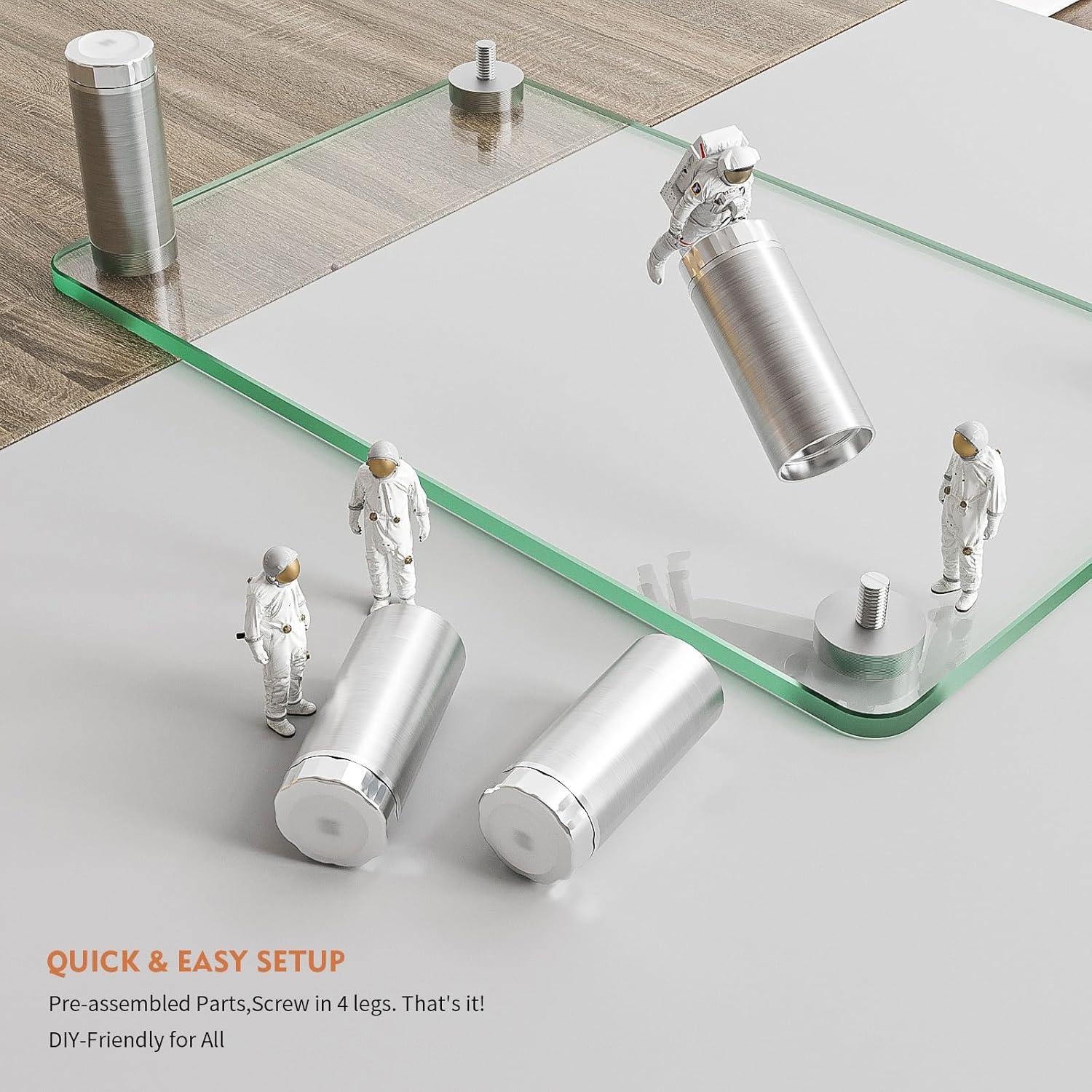 Soporte para Monitor HEMUDU - Paquete de 2, Altura Ajustable, Vidrio Templado