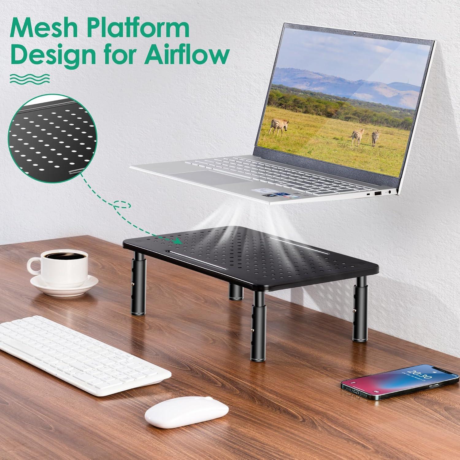 Soporte para Monitor Ajustable La Jaco - Negro, 3 Alturas