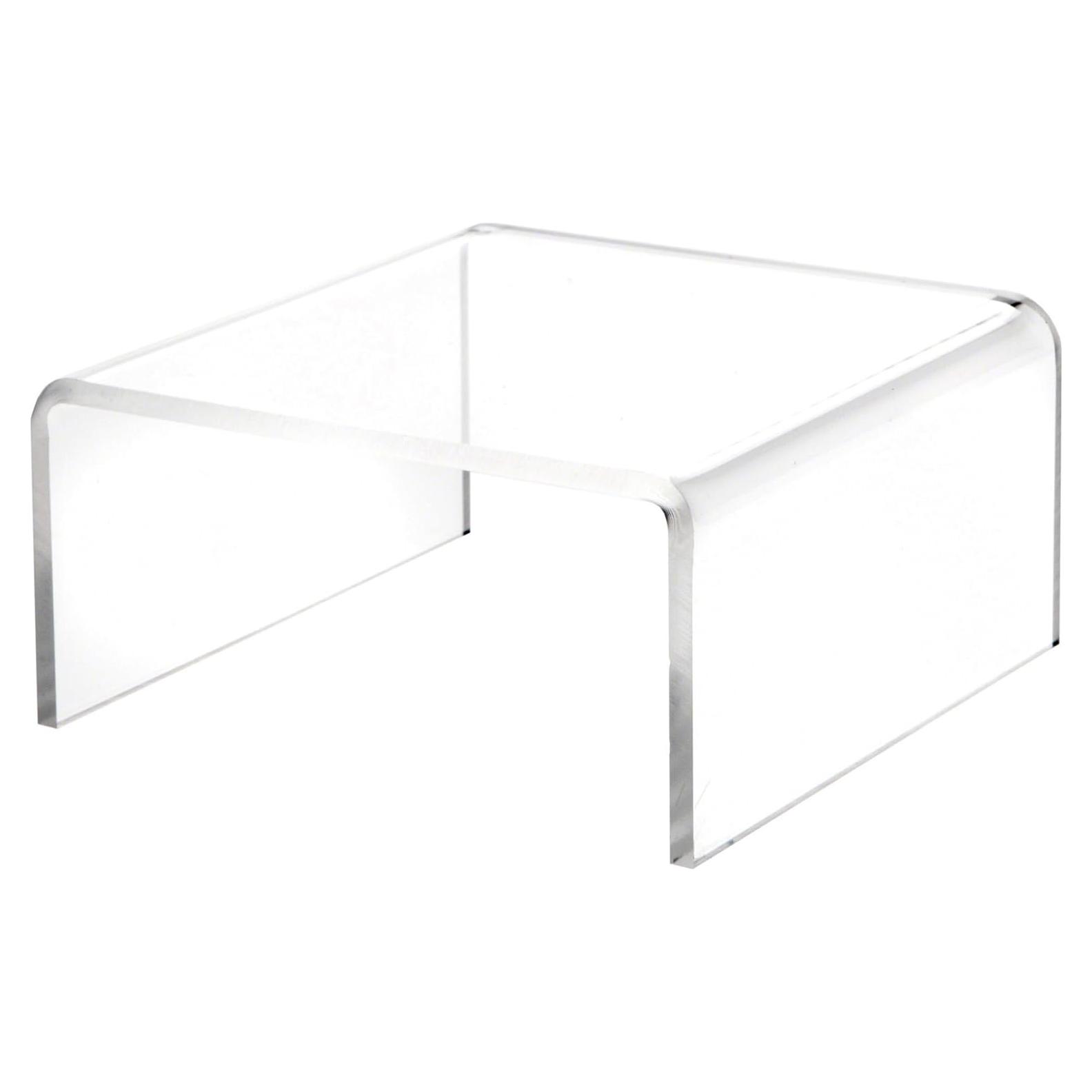 Soporte de Exhibición Cuadrado Plymor Acrílico 6.35x12.7cm