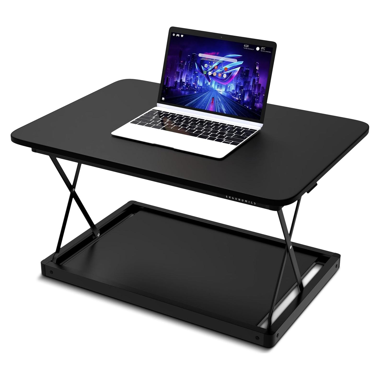 Convertidor de Escritorio Elevable Uncaged Ergonomics Negro 69.85x49.53 cm