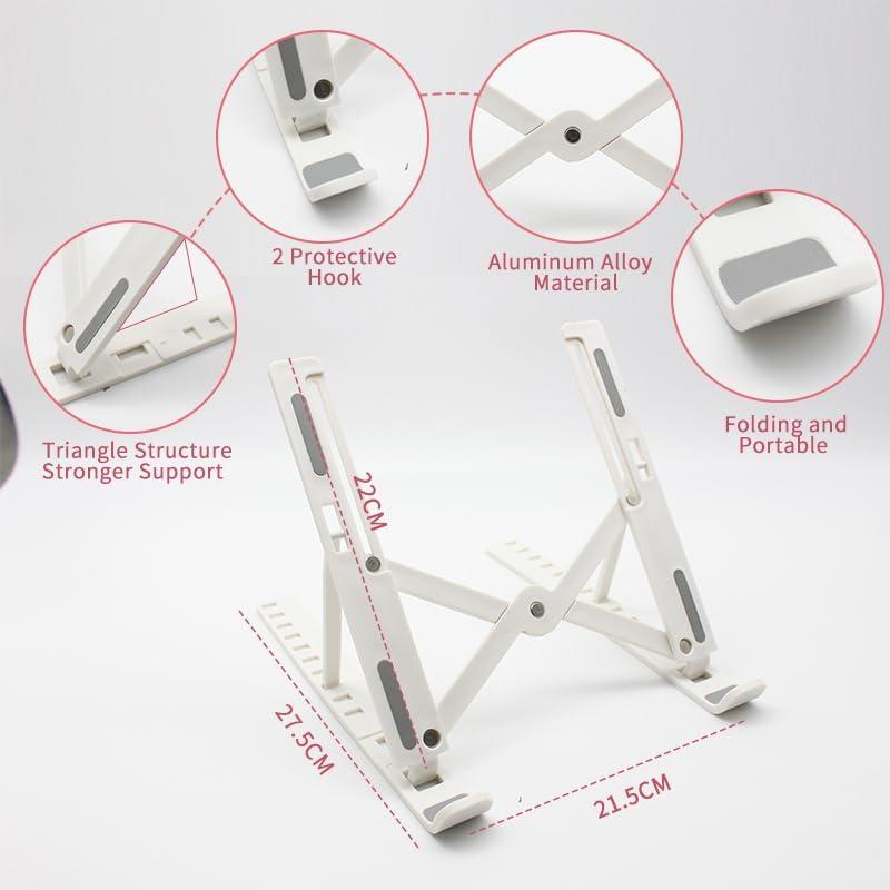 Soporte Ajustable para Laptop Pidien Blanco 6 Niveles Ergonomico