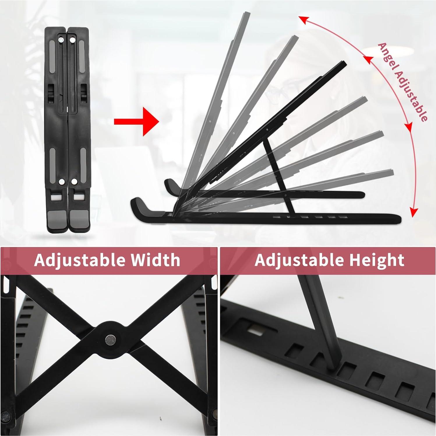 Soporte Ajustable para Laptop Pidien Blanco 6 Niveles Ergonomico