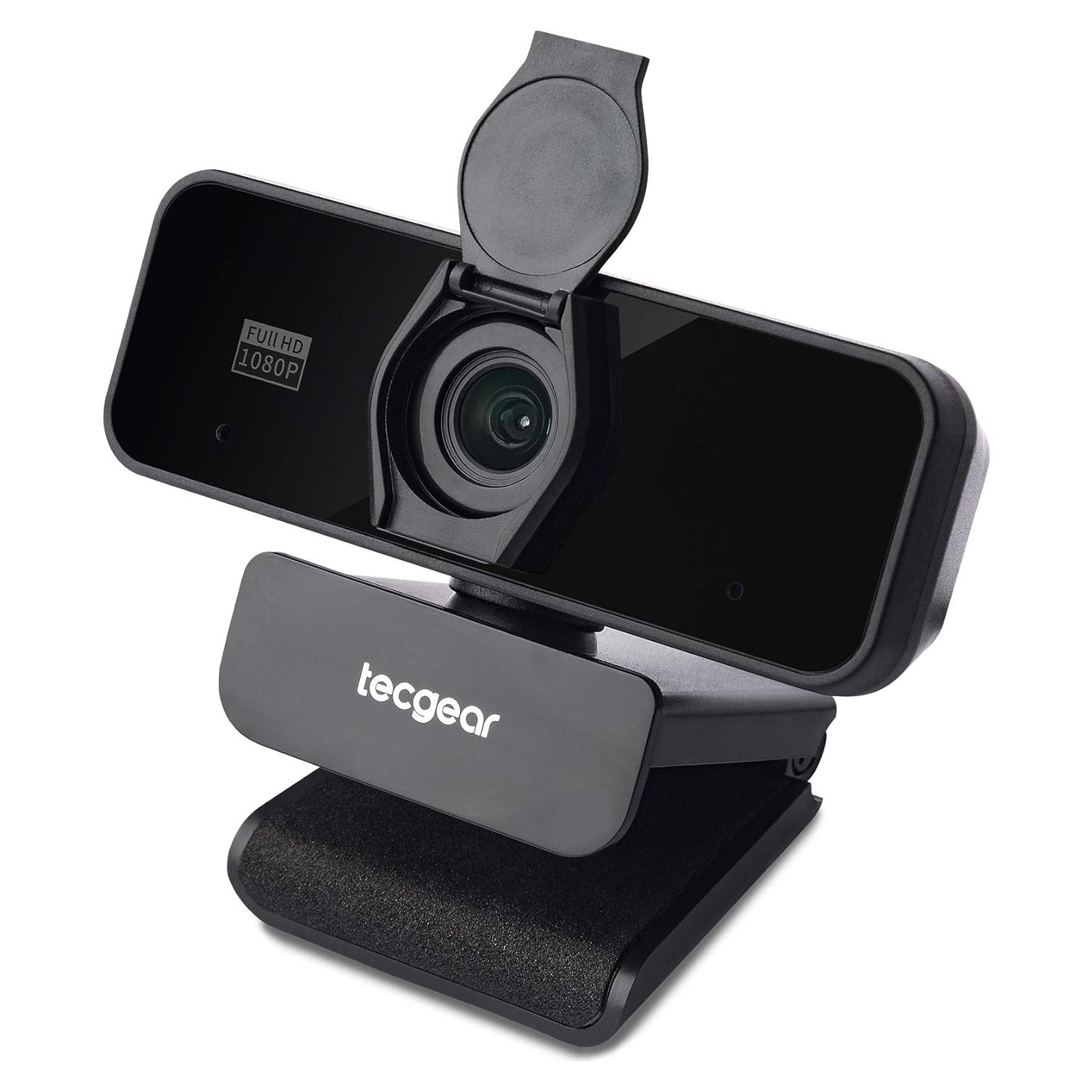 Cámara Web USB 1080P Full HD Tecgear con Cubierta de Privacidad