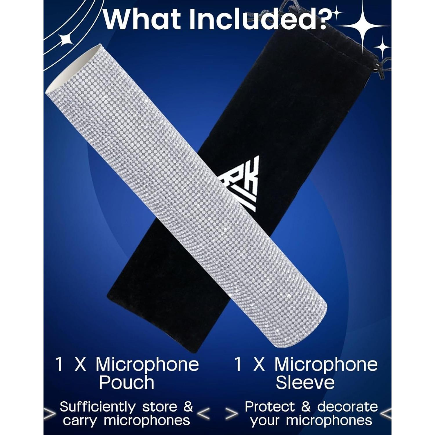 Cubierta de Mango de Micrófono Inalámbrico RhymKawa Plateada