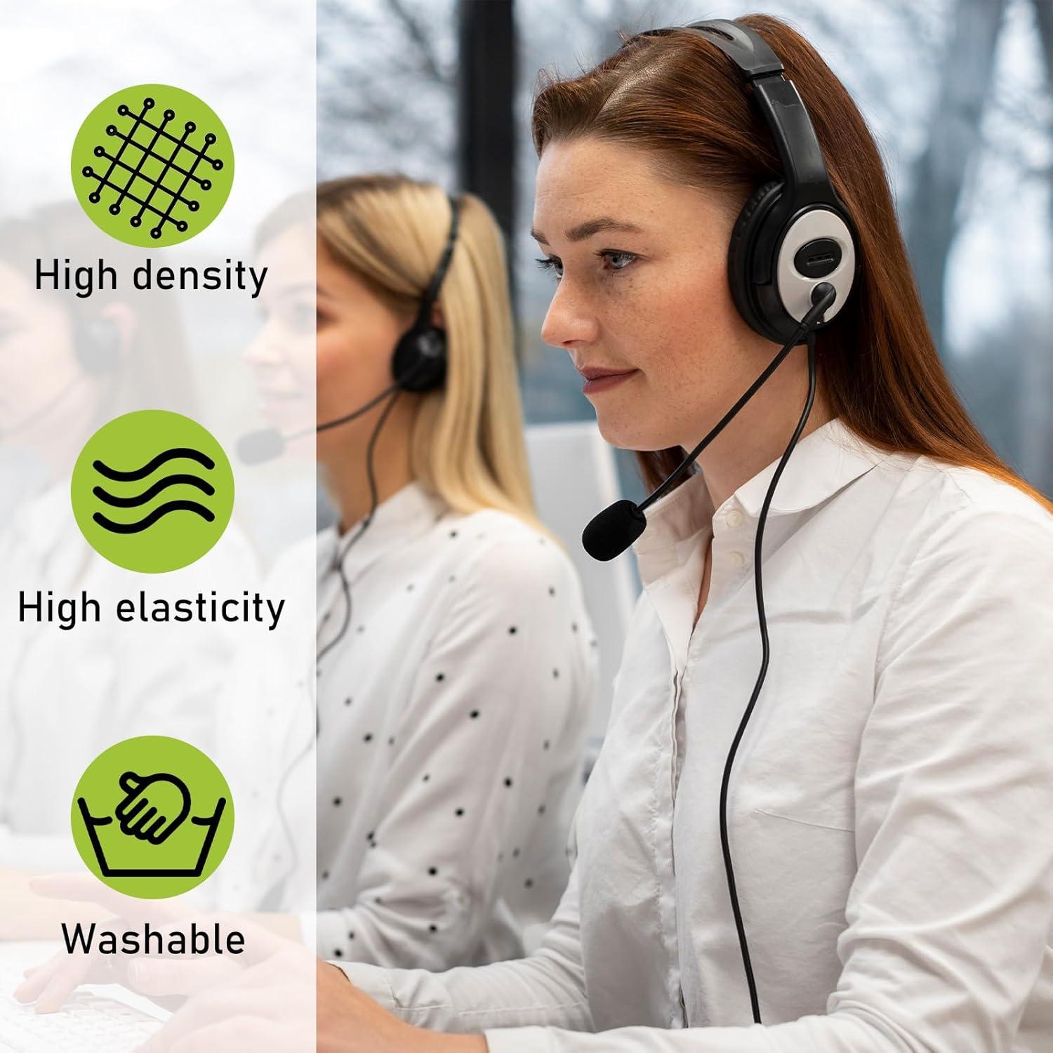 Paquete de 10 Fundas de Micrófono de Espuma Mini Negra