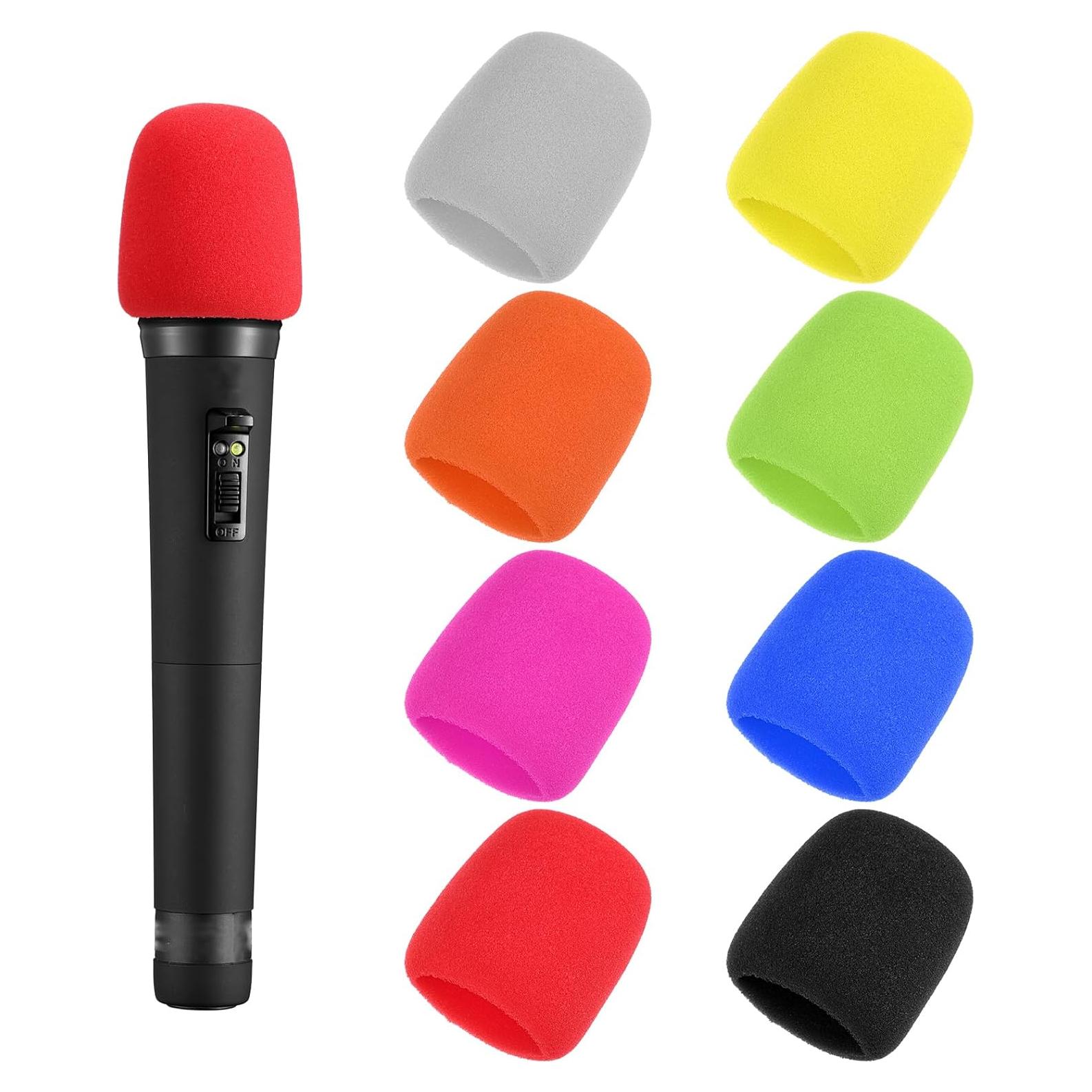 24 Cubiertas de Espuma Coloridas para Micrófono - Reutilizables