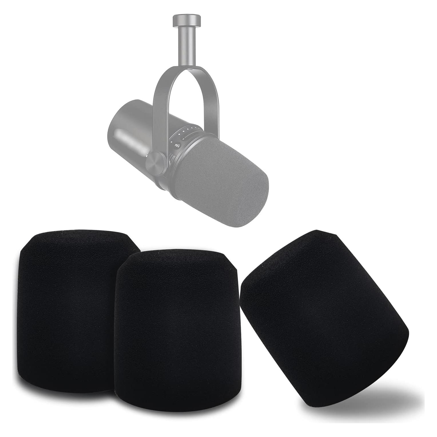 Pantalla de espuma para micrófono Shure MV7 - Boseen, 3PCS