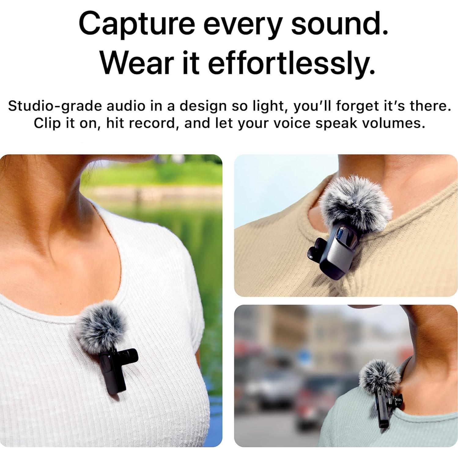 Mini Mic Pro - Micrófono Inalámbrico Lavalier para iPhone y Android