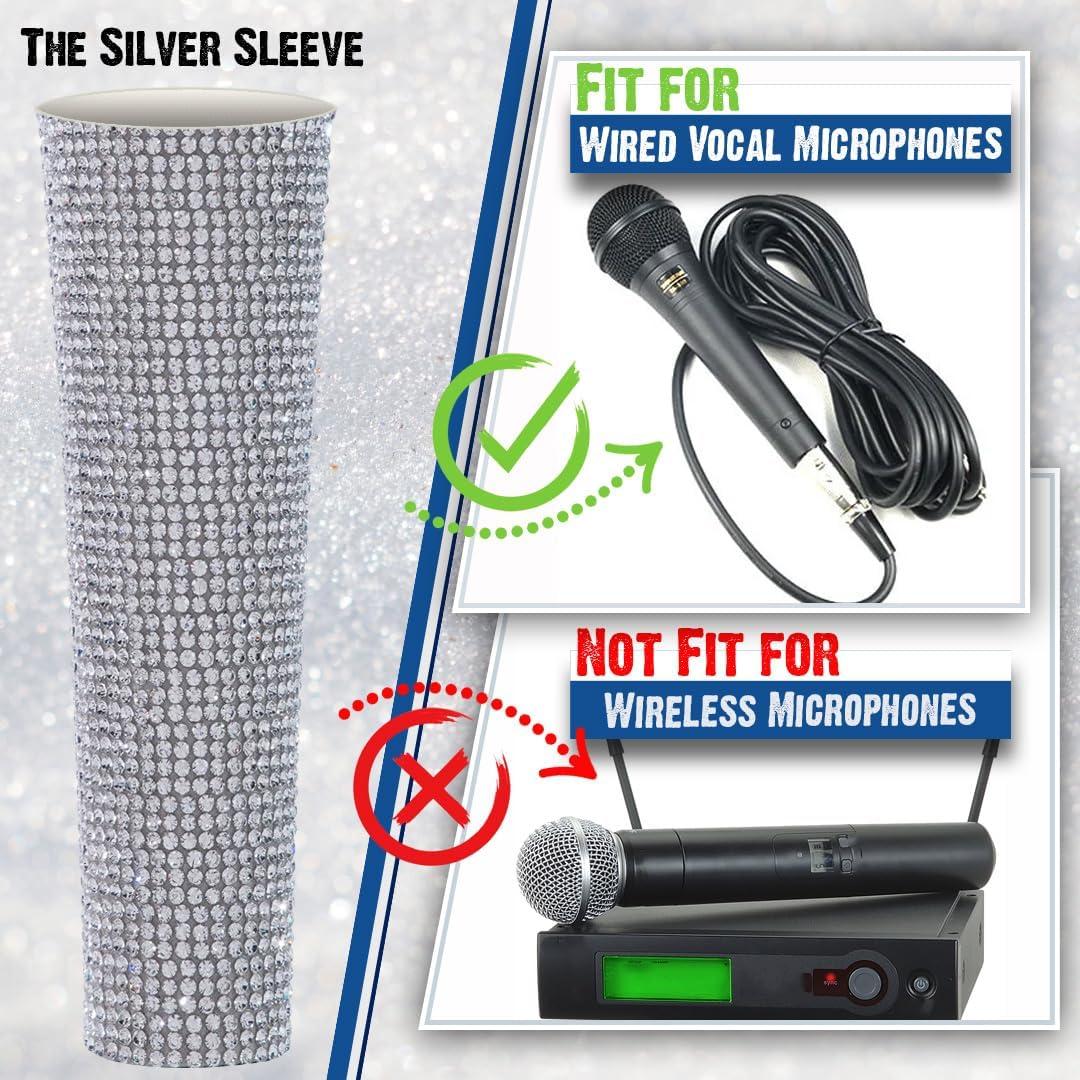 Funda de Mango Plateada RhymKawa para Micrófonos SM58 y BETA58A