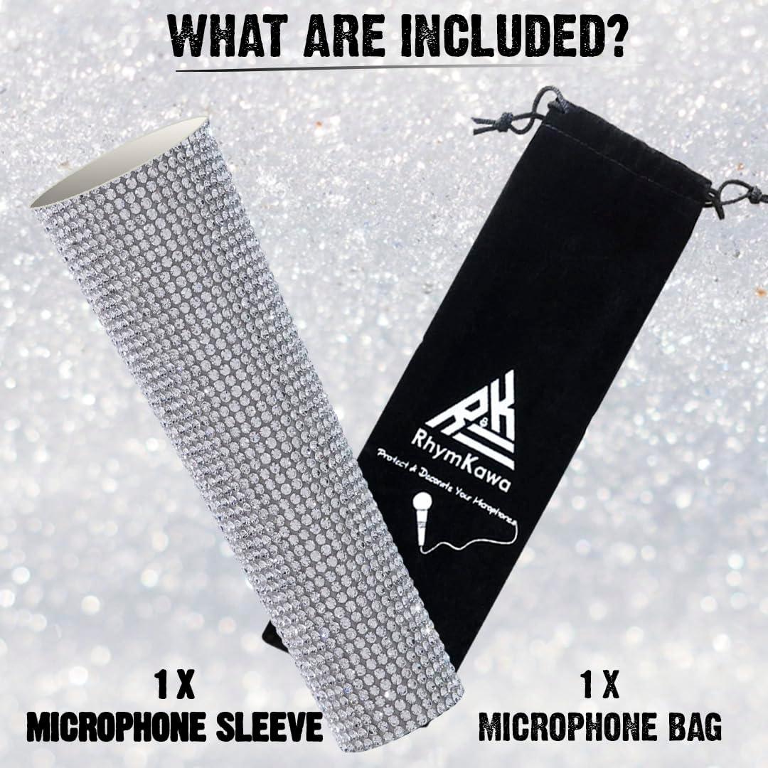 Funda de Mango Plateada RhymKawa para Micrófonos SM58 y BETA58A