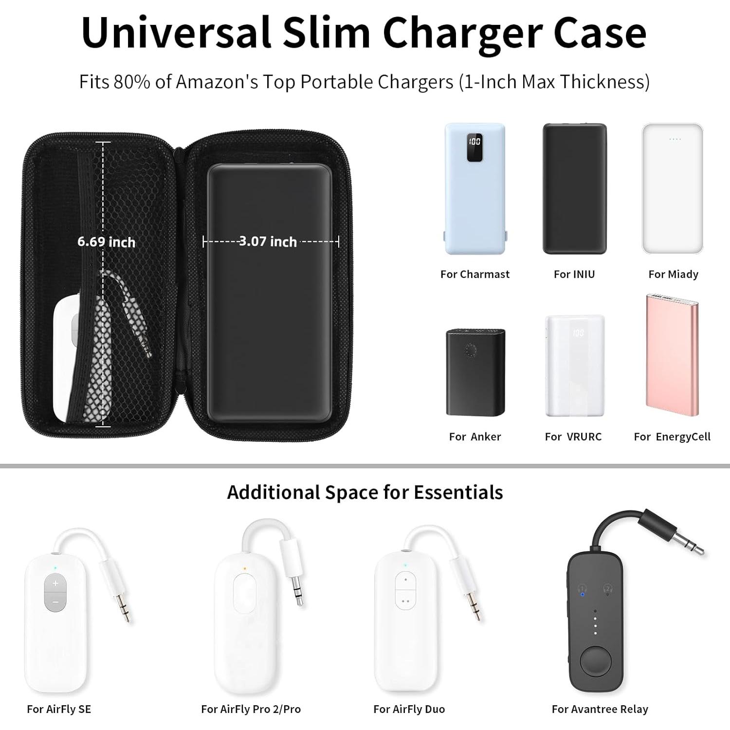 Estuche Organizador Electrónico iMangoo Pequeño Negro 19.05x10.16cm