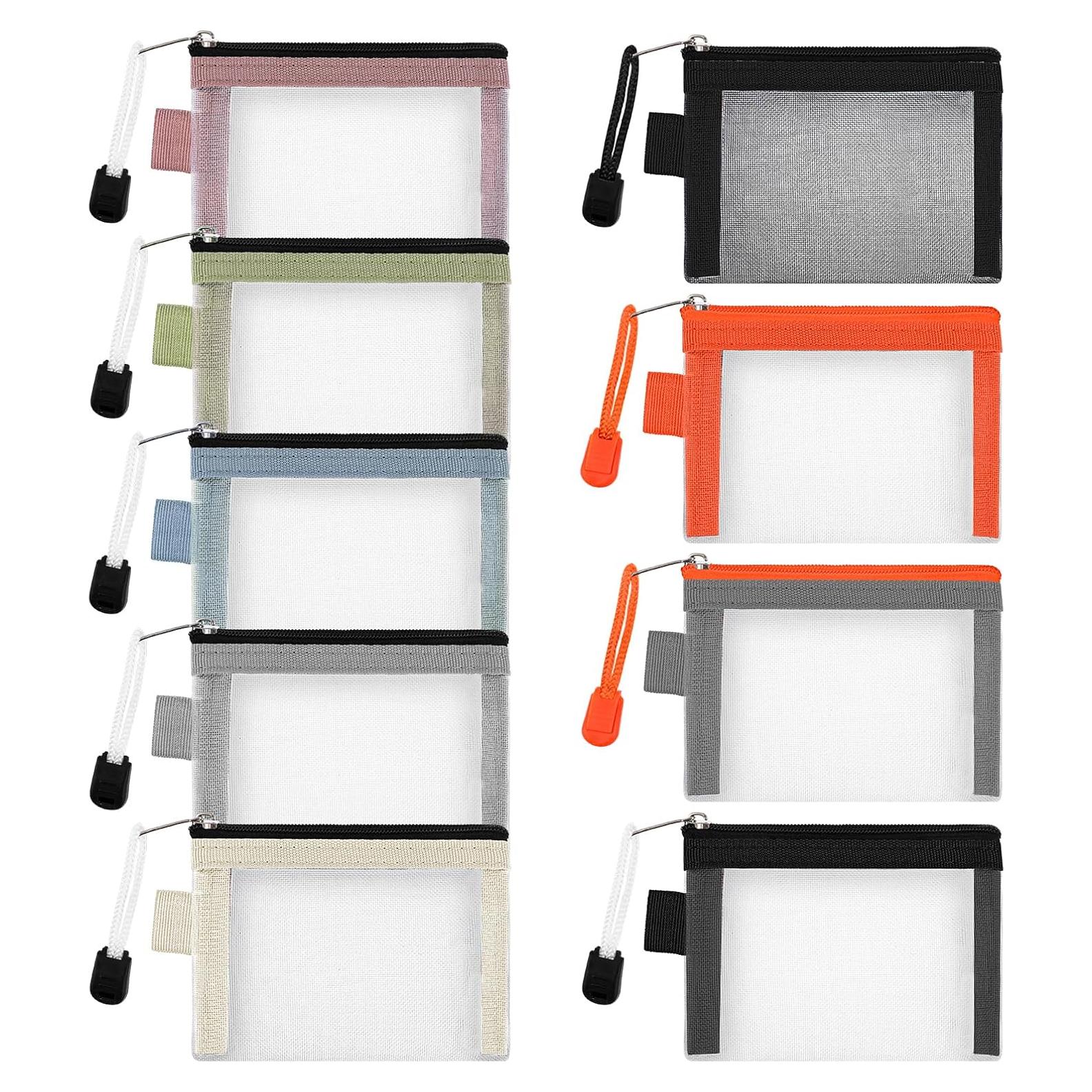 Paquete de 9 Pouches de Malla con Cierre Hariendny 10.9x7.6cm