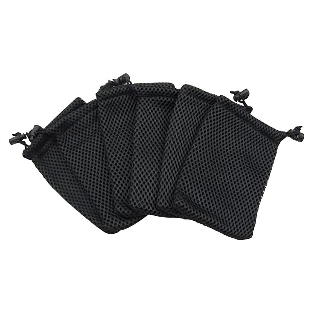 Bolsas de Malla Negras GSHLLO 6 Pcs para Joyería y Accesorios