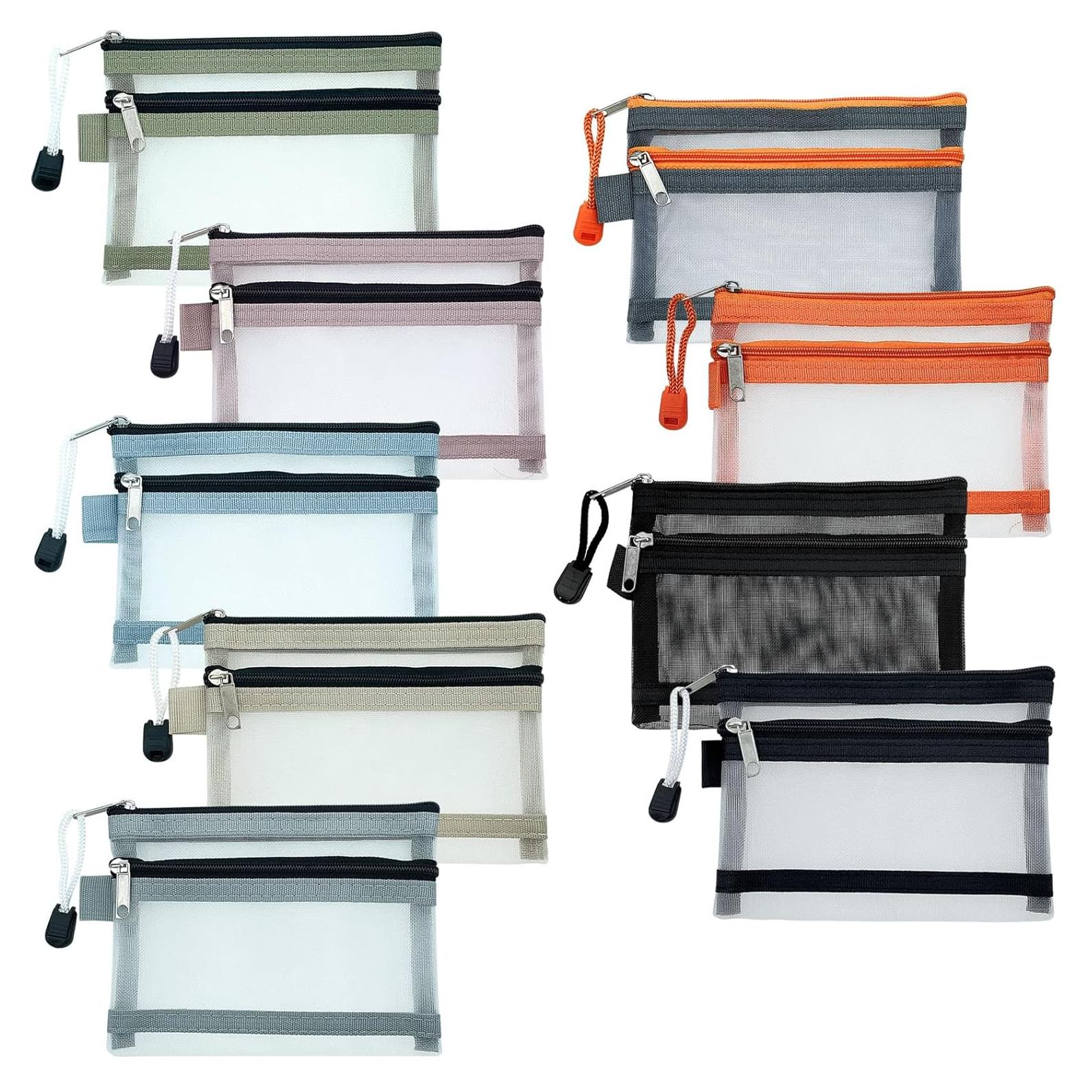 9 Bolsas de Malla con Cremallera Aswewamt 14.5x11 cm Nylon