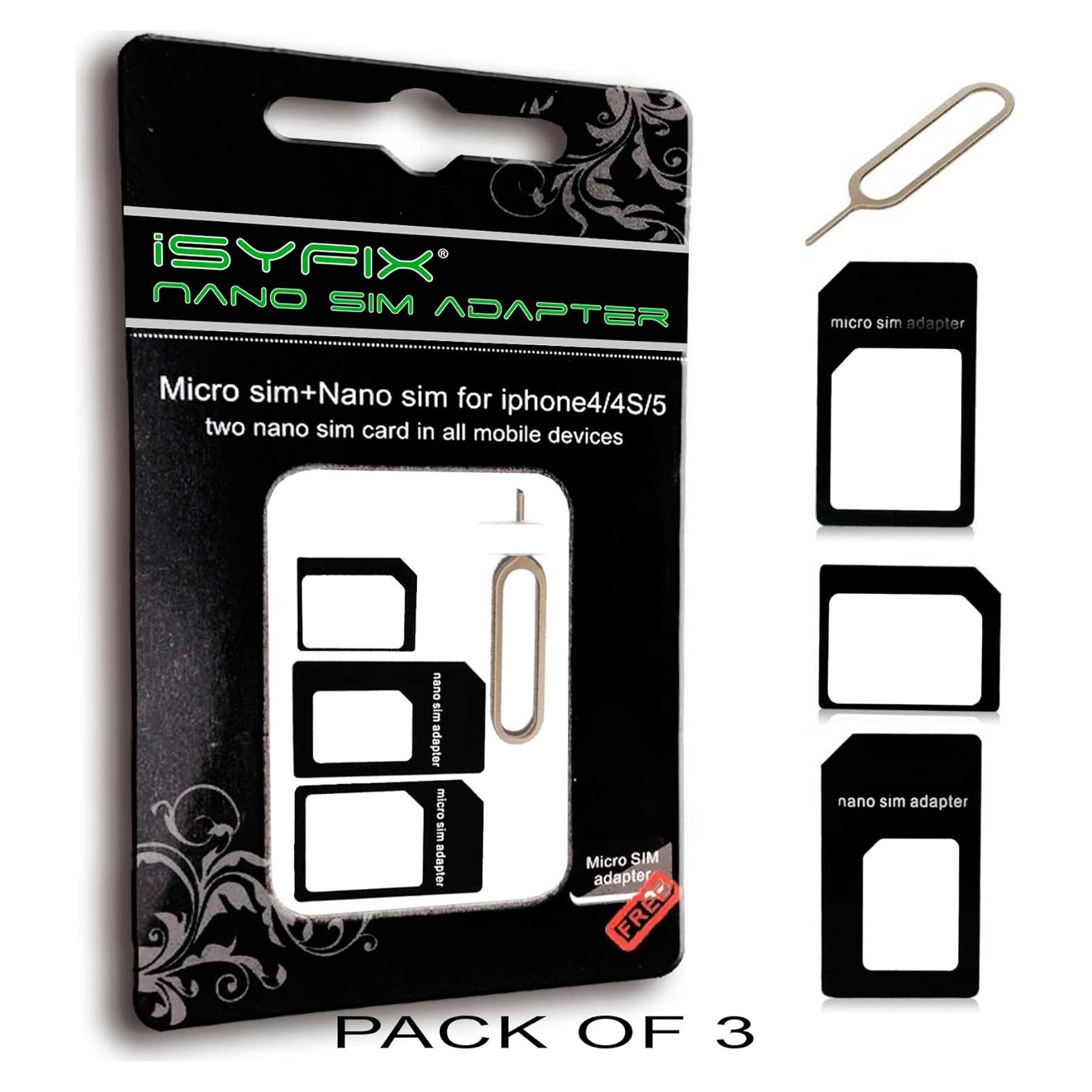 Kit Adaptador SIM 4 en 1 iSYFIX - Nano a Micro y Estándar