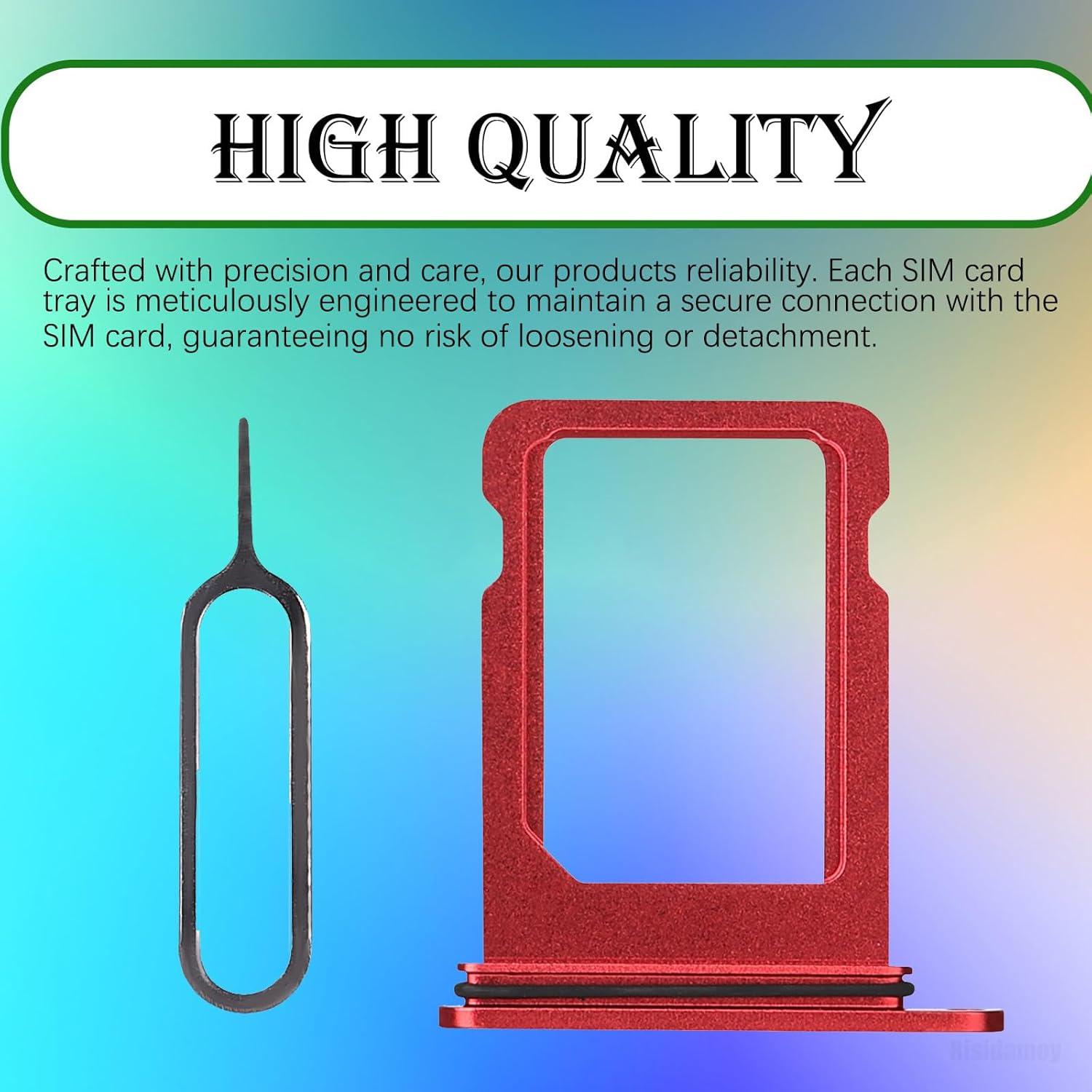 Bandeja de tarjeta SIM roja Risidamoy para iPhone 12 Mini