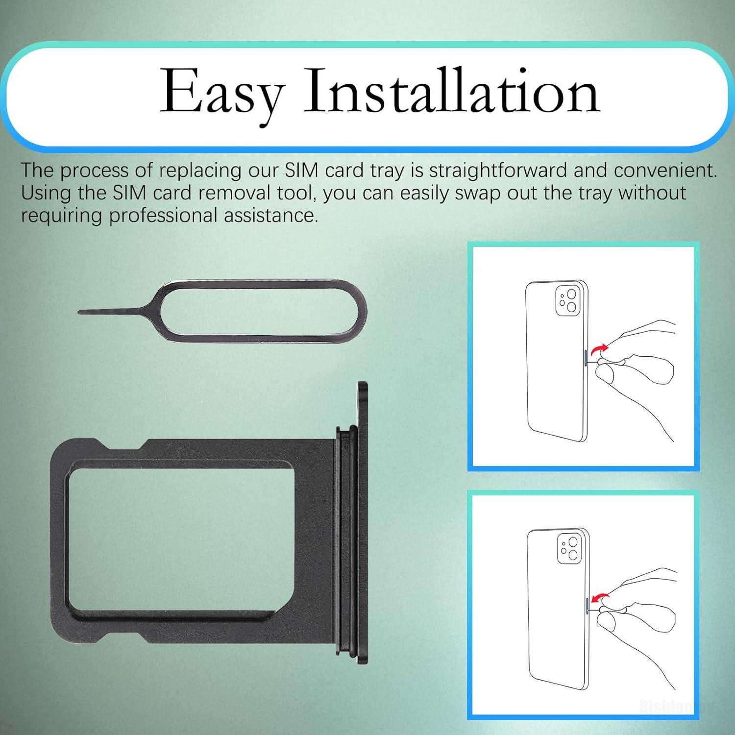 Bandeja de tarjeta SIM Midnight para iPhone SE 3ra Generación