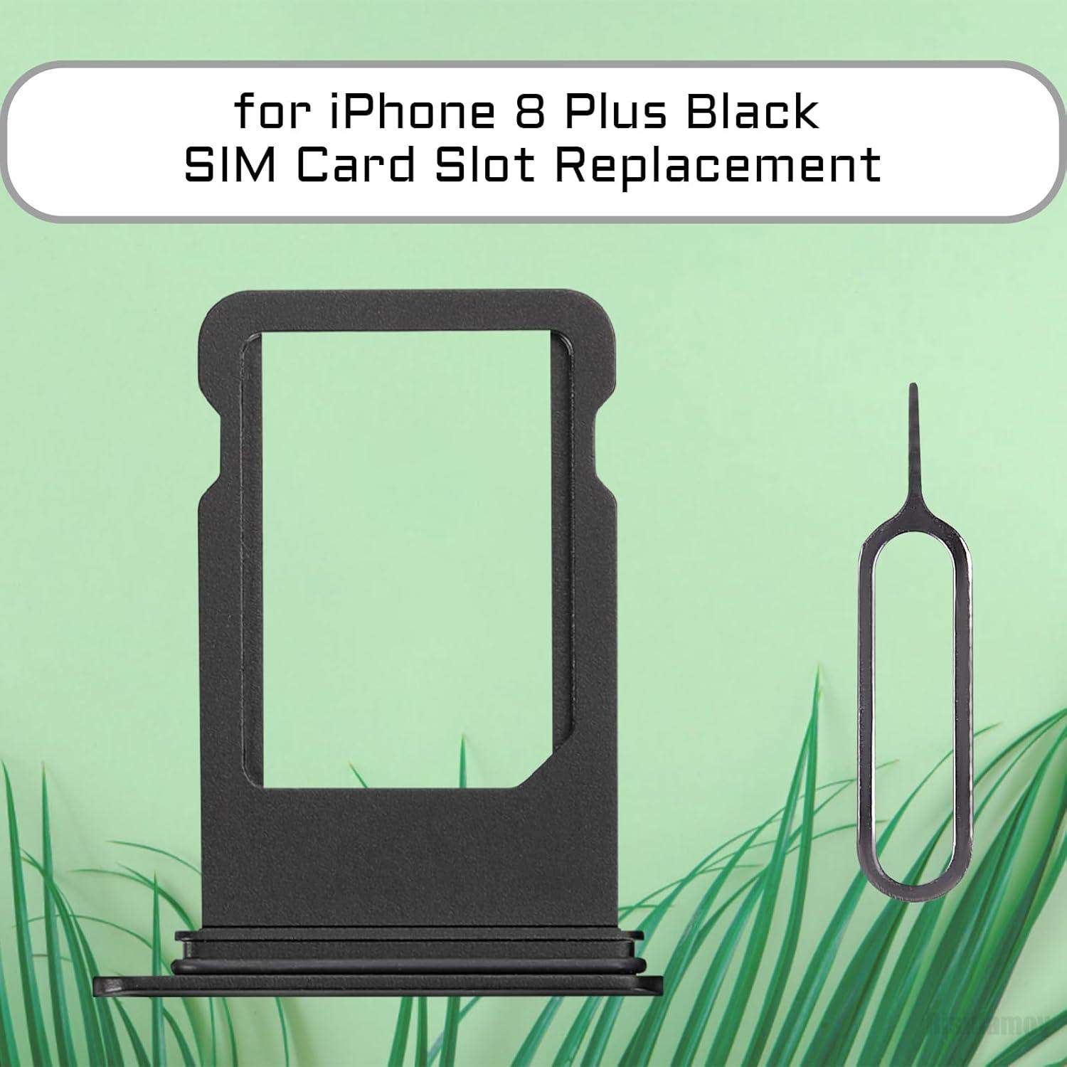 Adaptador de Tarjeta SIM para iPhone 8 Plus Risidamoy Negro