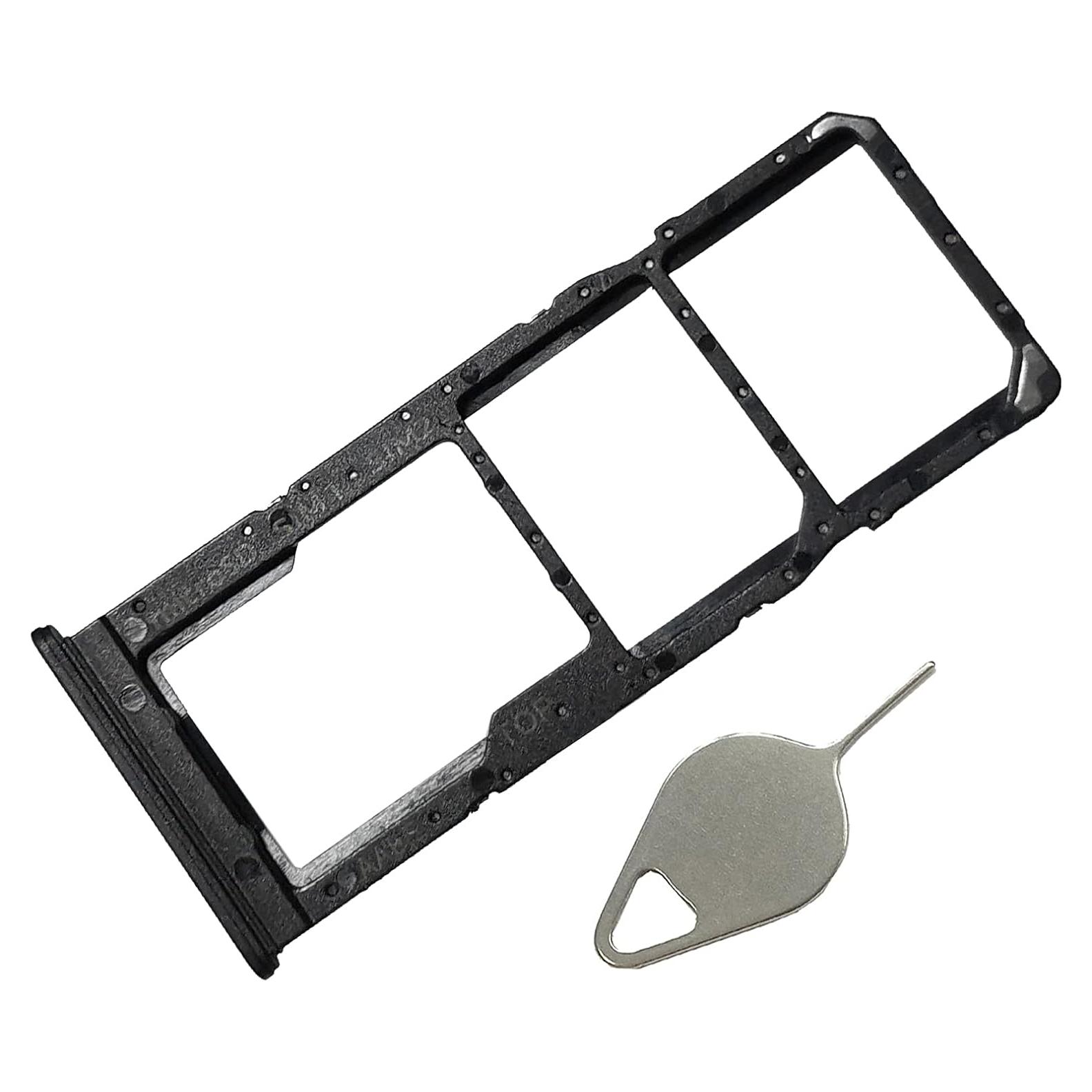 Bandeja SIM Doble Reemplazo Samsung Galaxy A12 Negro 2020