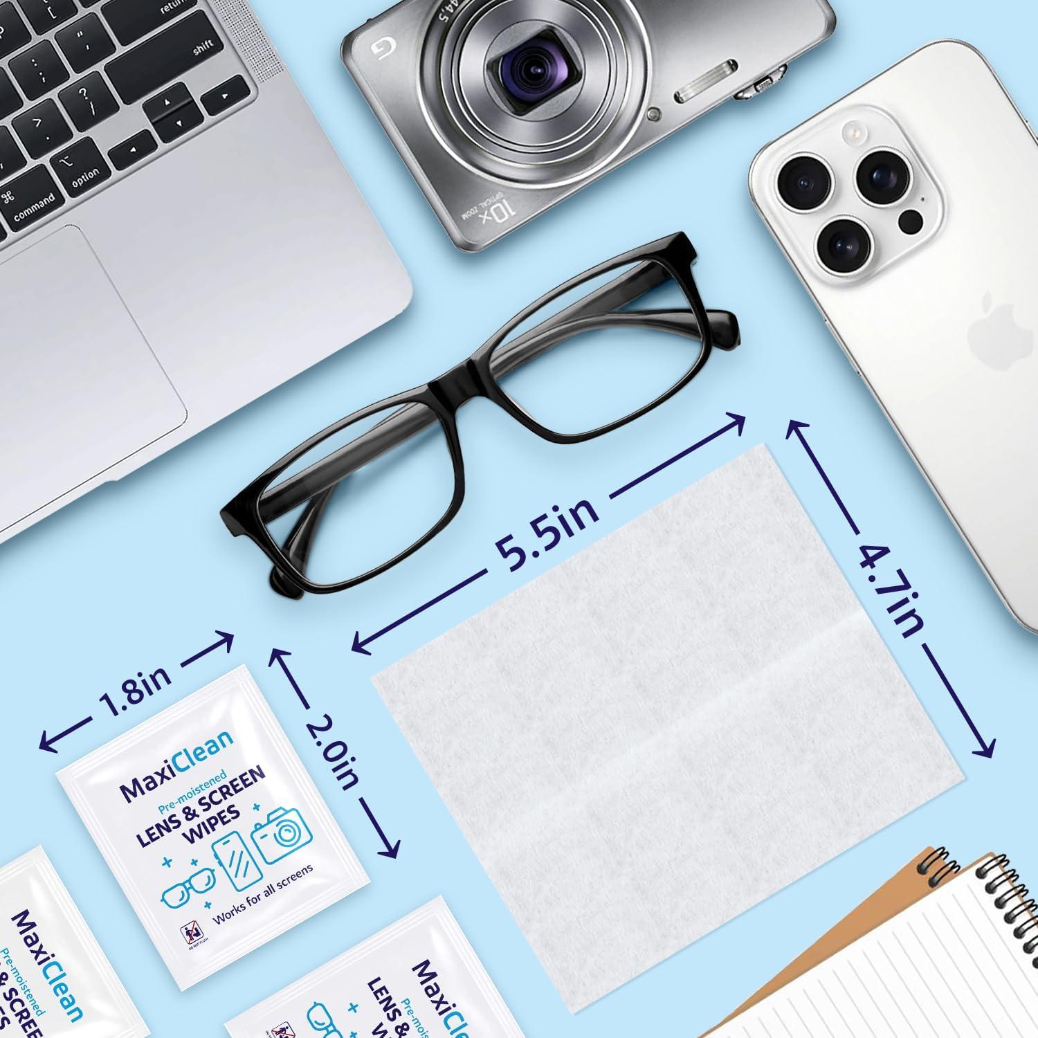 Toallitas de Limpieza para Gafas Maxi Clean - 200 Unidades