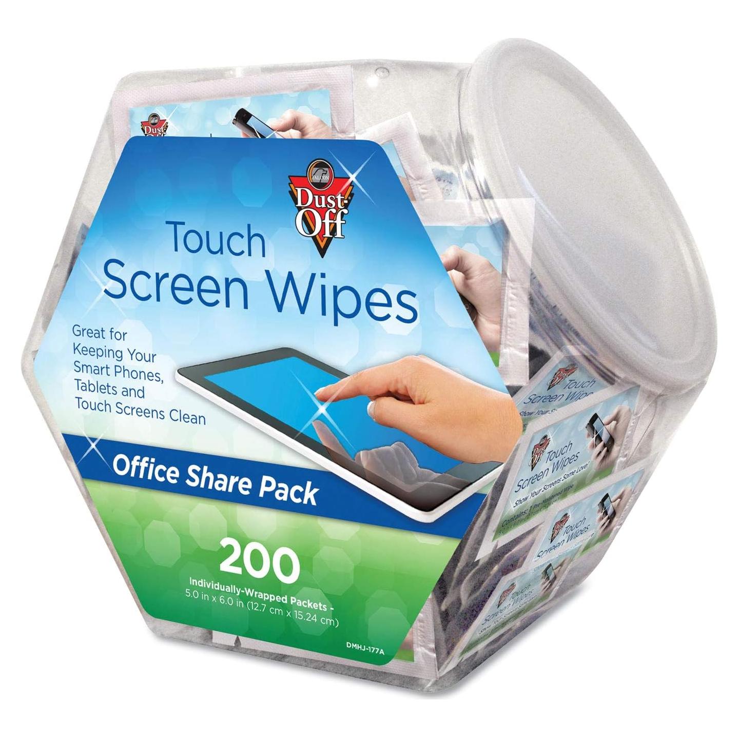 Toallitas para Pantallas Táctiles Falcon Dust-Off 200 Unidades
