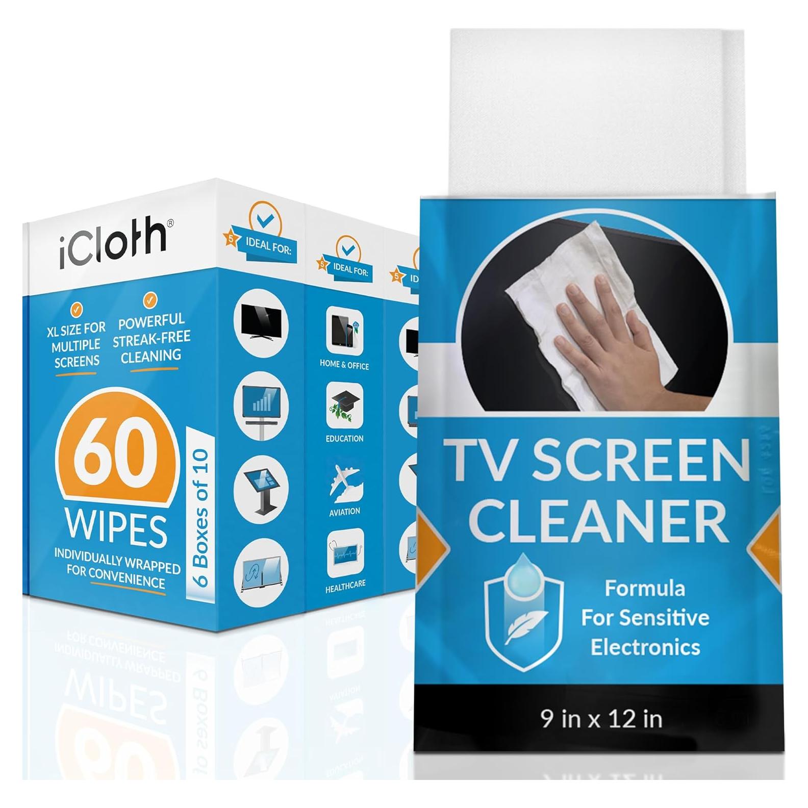 Toallitas de limpieza iCloth XL - 60 unidades, sin pelusa, secado rápido