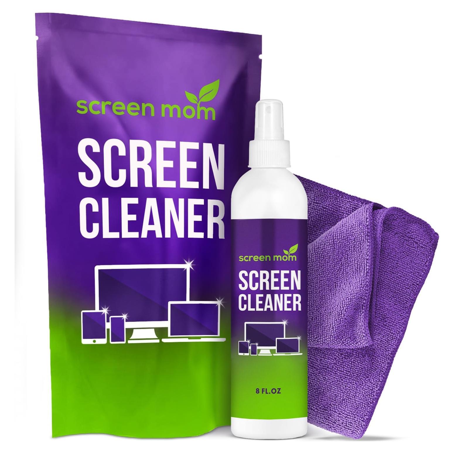 Spray Limpiador de Pantallas Screen Mom 236ml + Paño Microfibra